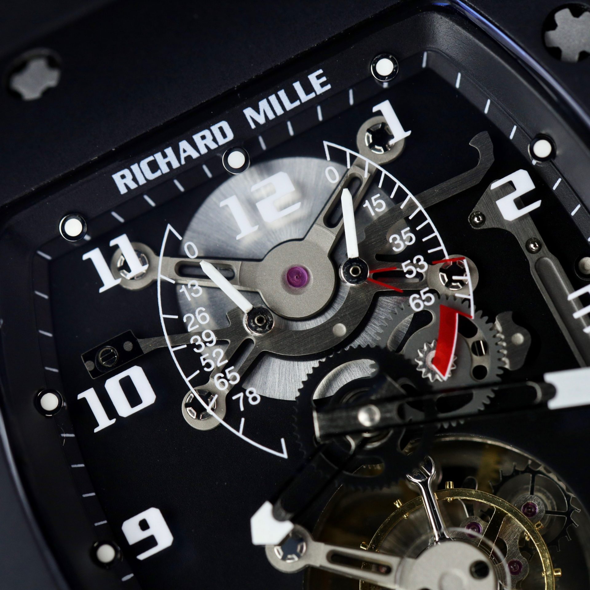 Richard Mille Replica Watch RM001 Tourbillon Black Ceramic 42mm