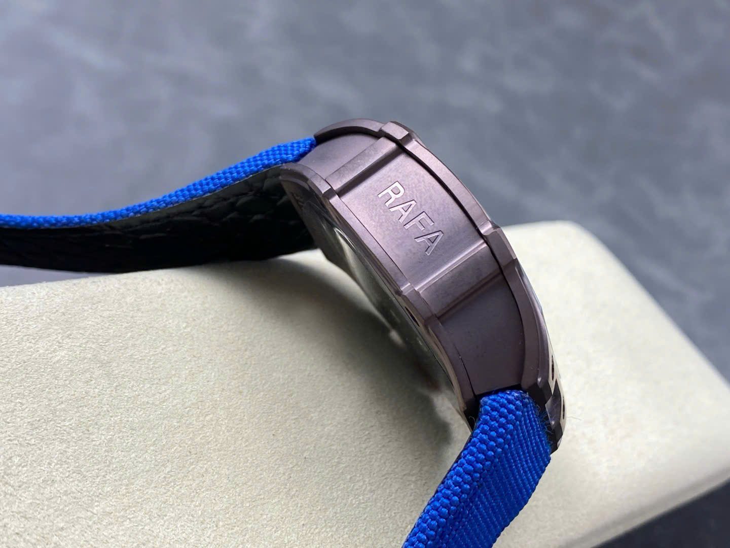 Richard Mille RM27-04 Tourbillon Rafael Nadal Super Fake Watches Blue Fabric Strap 39x48mm