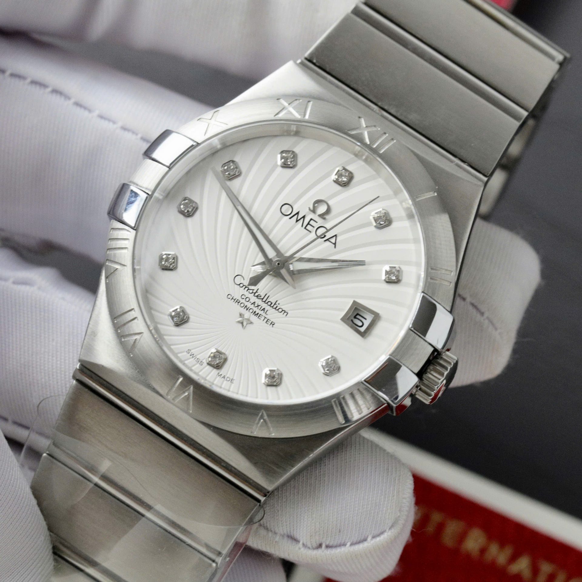 Omega Constellation Co-Axial Clone Watch White Dial 38mm