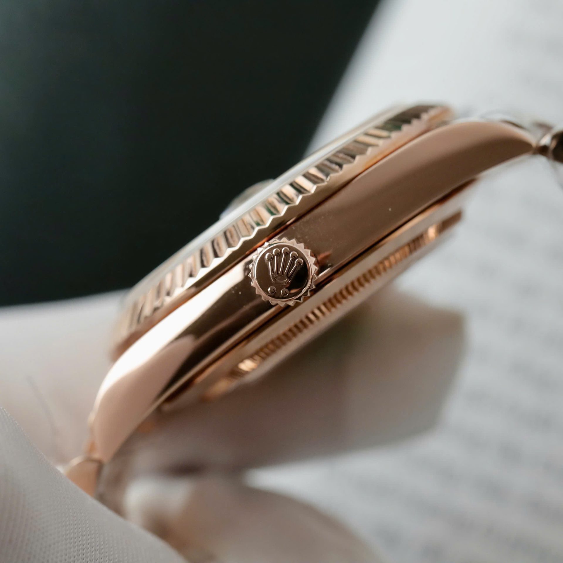 Rolex Day-Date Chocolate Dial Copies Watches Gold Wrapped + Moissanite Dial Markers Custom 40mm