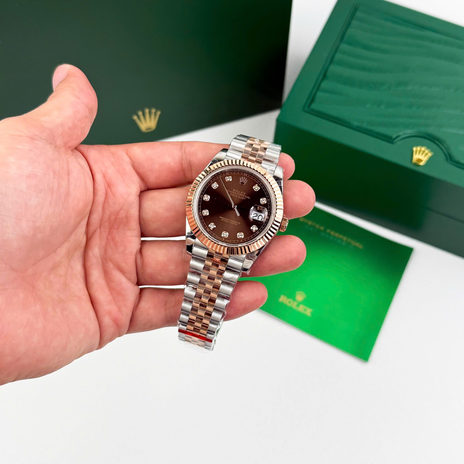 Rolex DateJust 126331 Replica Watch Dial Chocolate Jubilee Strap 41mm