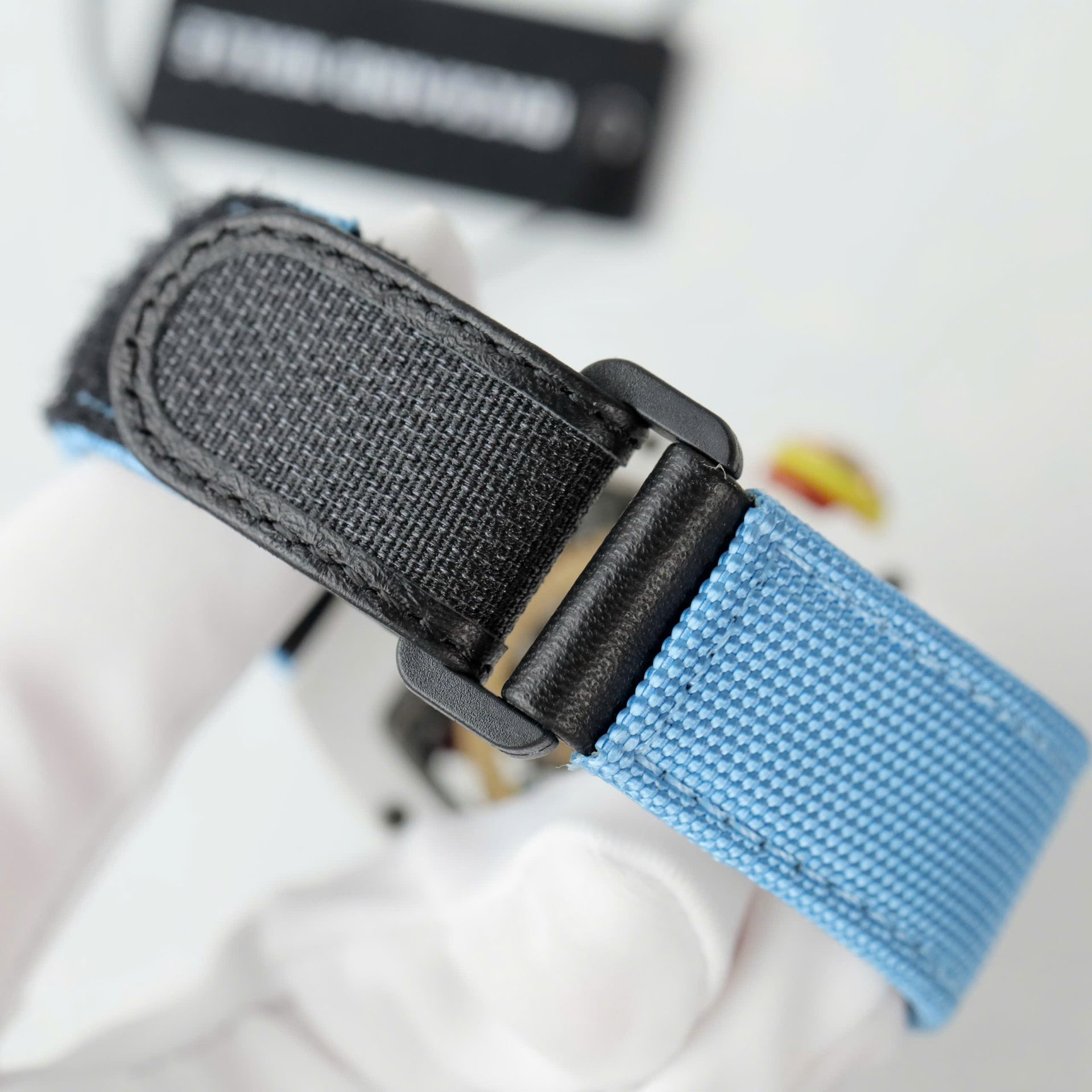 Richard Mille Copies Watches RM88 Smiley Fabic Nato Strap Blue 42mm