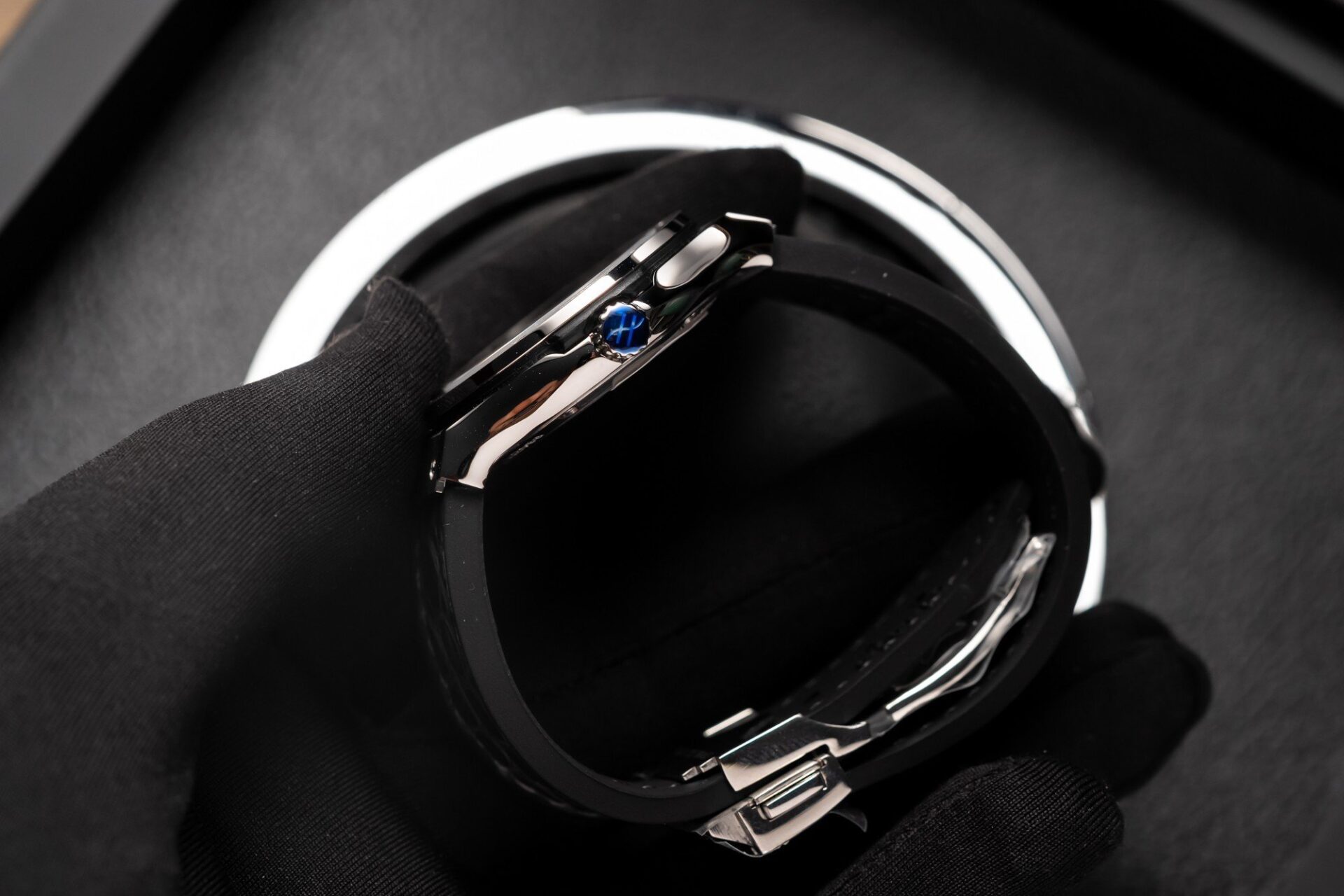 Hublot Women s Replica 11 Watch Gray Dial Leather Strap HBF 33mm