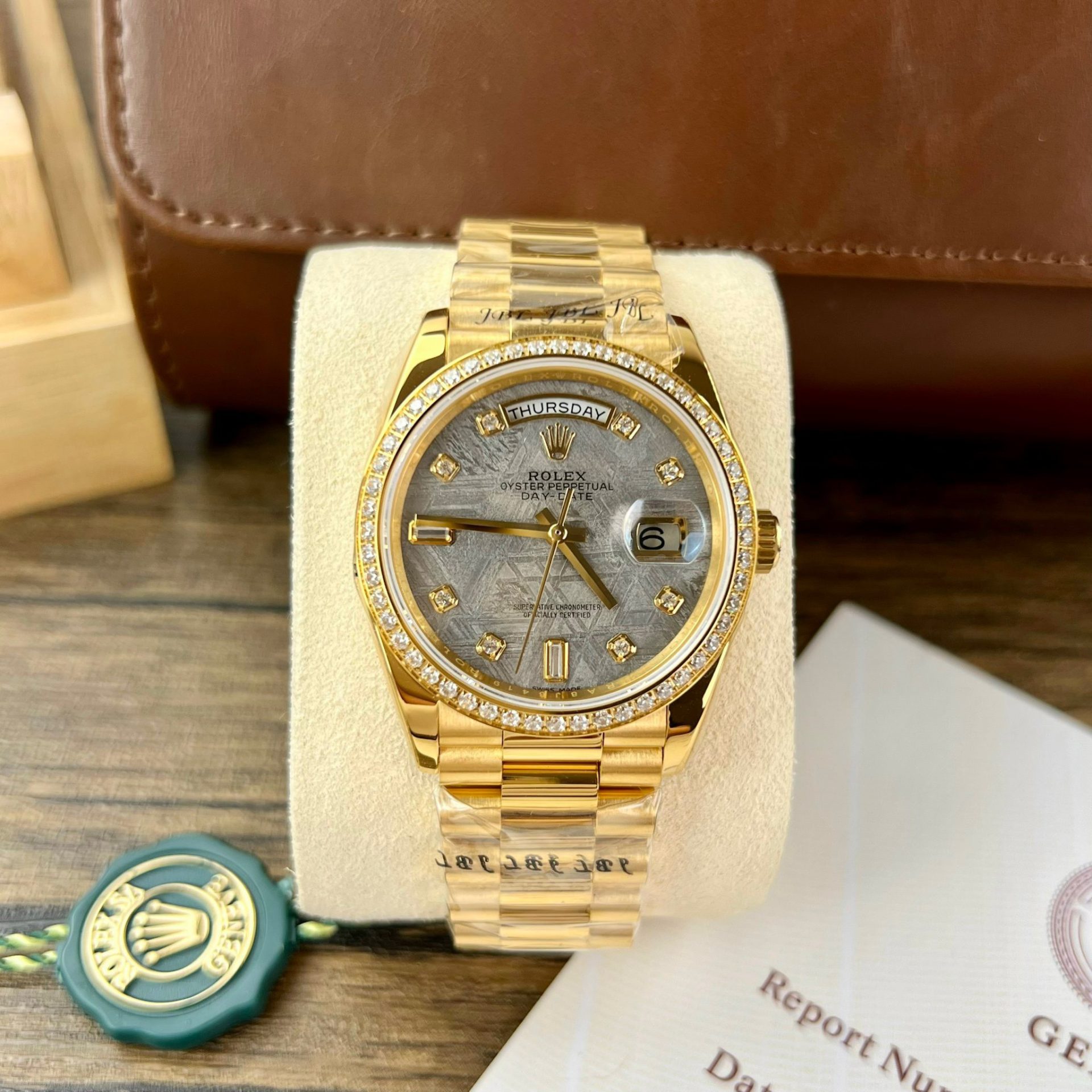 Rolex Fake Watch Day-Date Meteorite Dial RA Factory 36mm