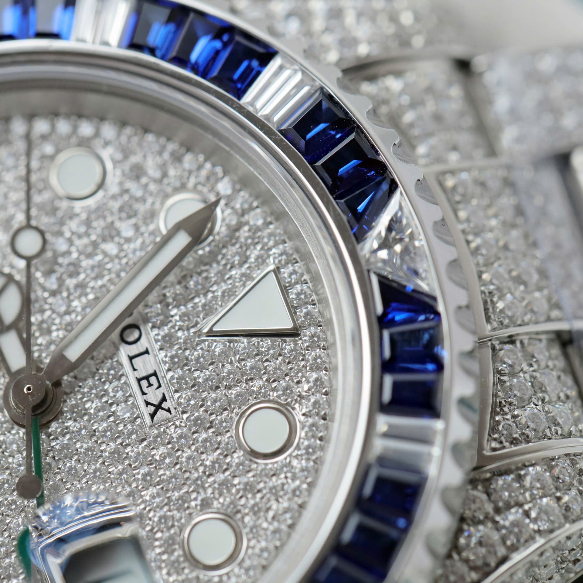 Rolex GMT-Master II Replica Watch Sapphire + Diamonds Moissanite 40mm