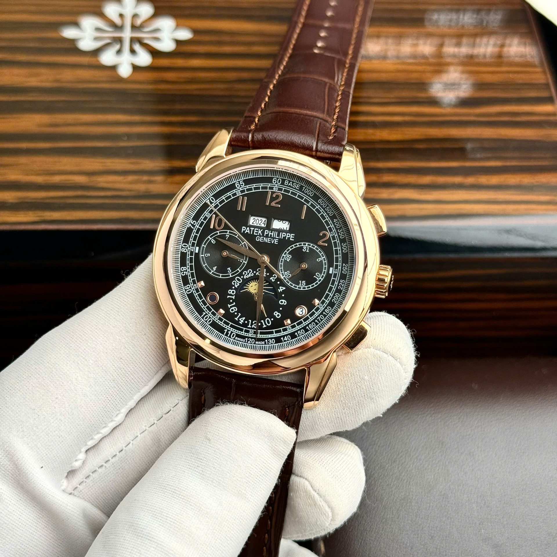 Patek Philippe Perpetal Calendar 5270 Fake 11 Watch Leather Strap 41mm