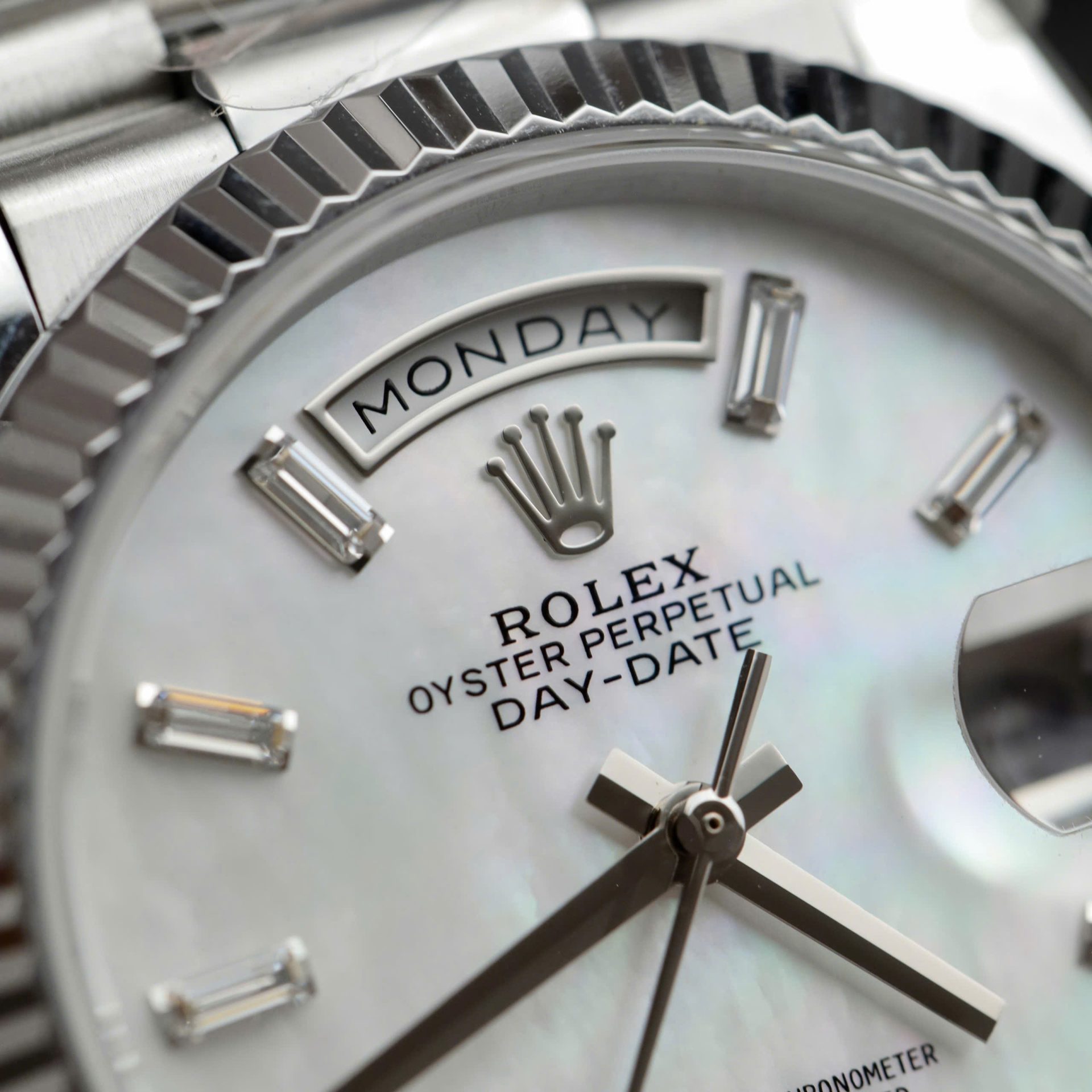 Rolex Day-Date 128236 MOP Dial Copies Watches Weight 158gram QF Factory 36mm
