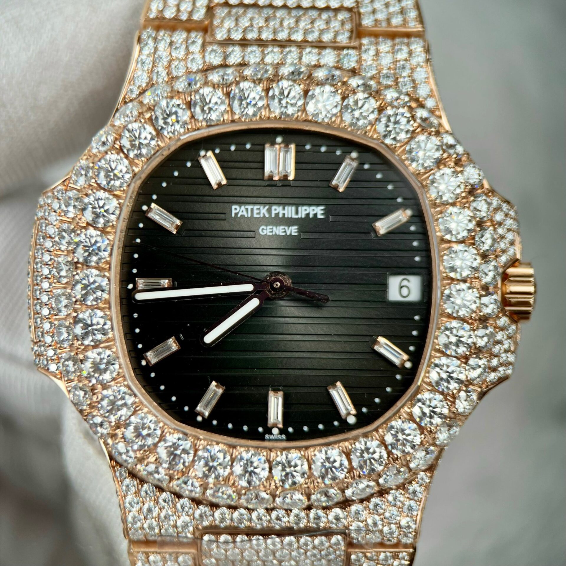 Patek Philippe 5711 Replica Watch With Moissanite Diamond Refined 3K 40mm