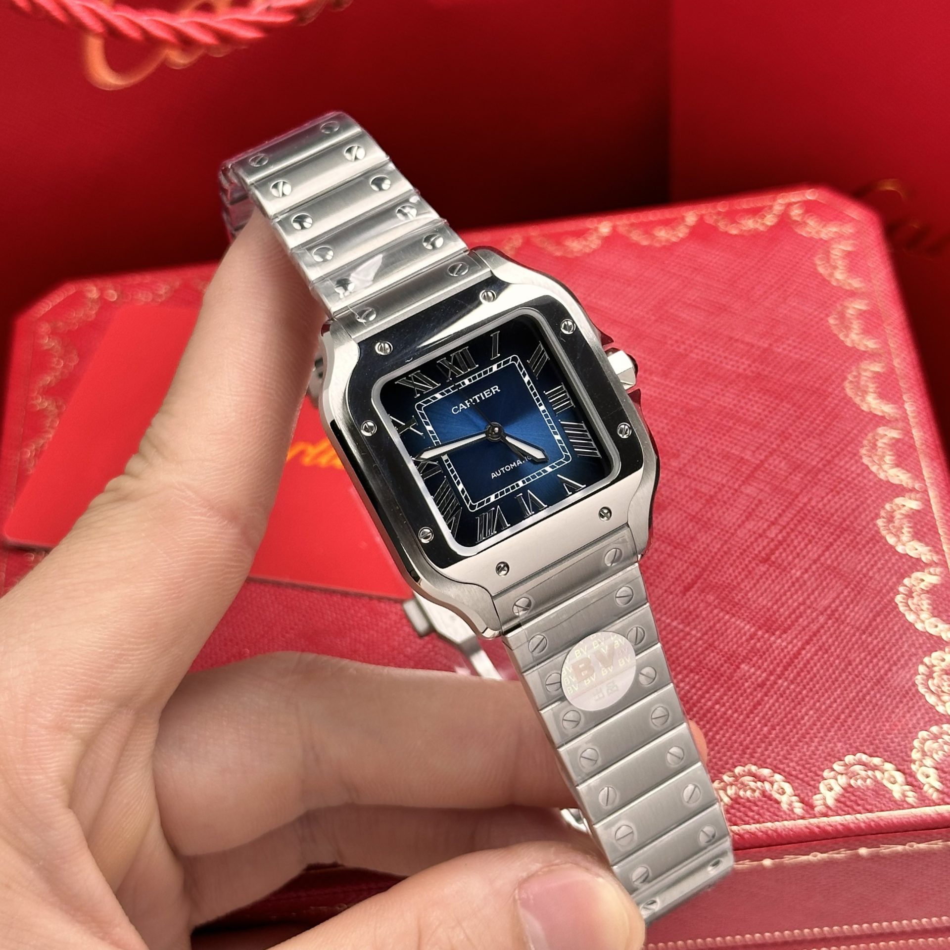 Cartier Replica Watch Santos WSSA0063 Blue Dial BV Factory 35mm