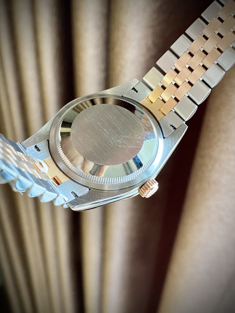 Rolex Replica Watches DateJust Black Dial Gold Wrapped GM Factory 36mm