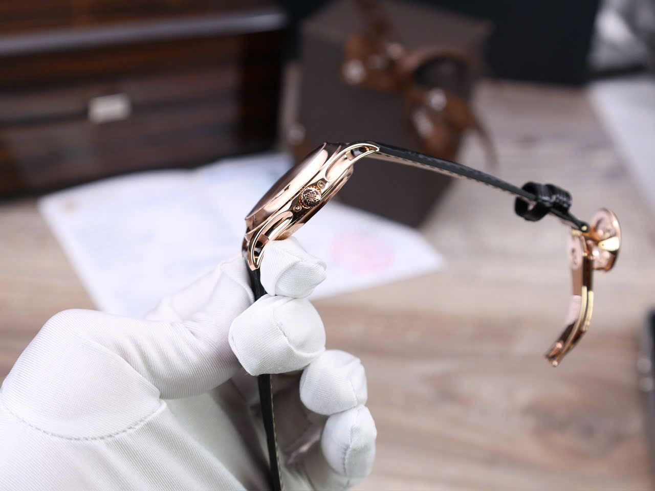 Patek Philippe 5205R 18K Rose Gold Wrapped Replica Watch 40mm