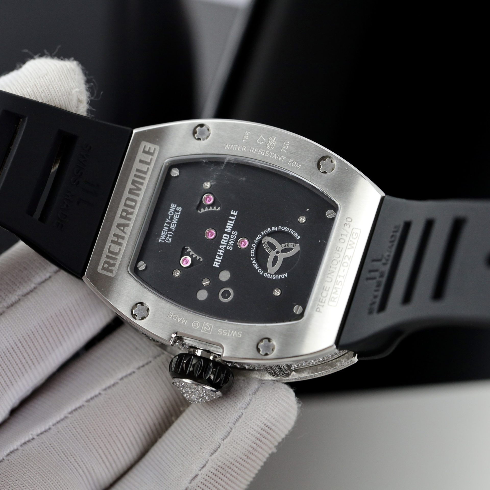 Richard Mille RM51 Replica 1:1 Watch With Full Diamond 40mm