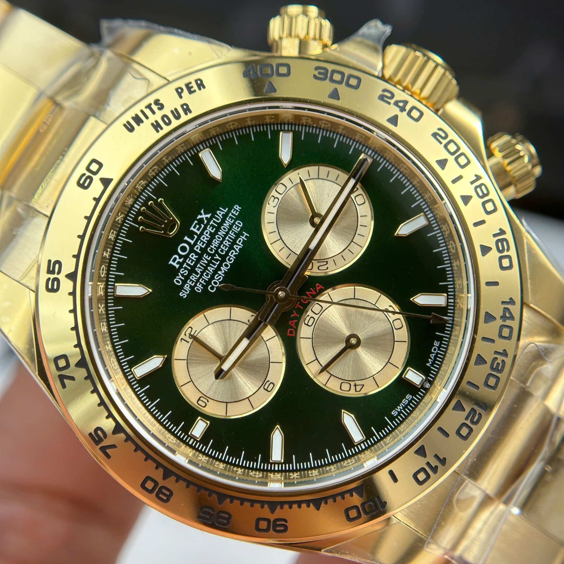 Rolex Daytona 126508 Dial Green Best Replica Watch Oyter Strap THB Factory 40mm