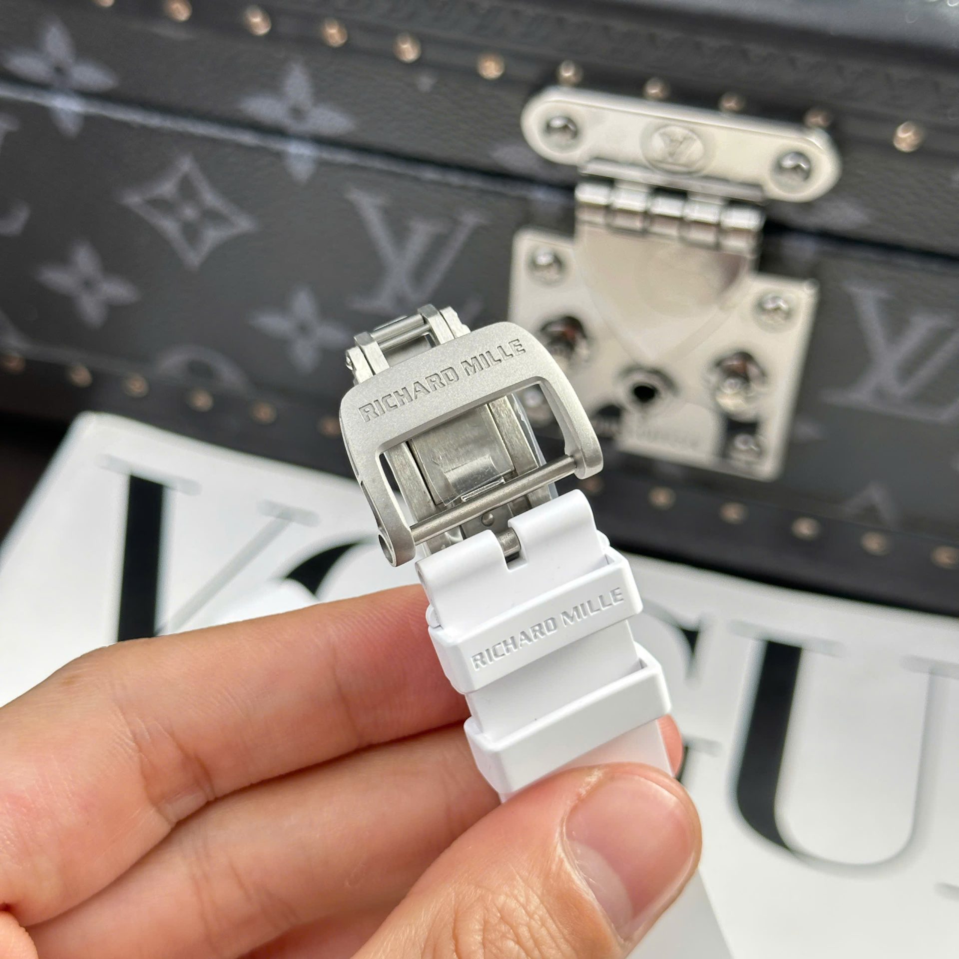 Richard Mille Best Copies Watch RM61-01 Manual Winding Yohan Blake Ceramic White ZF 42.7 50.23mm