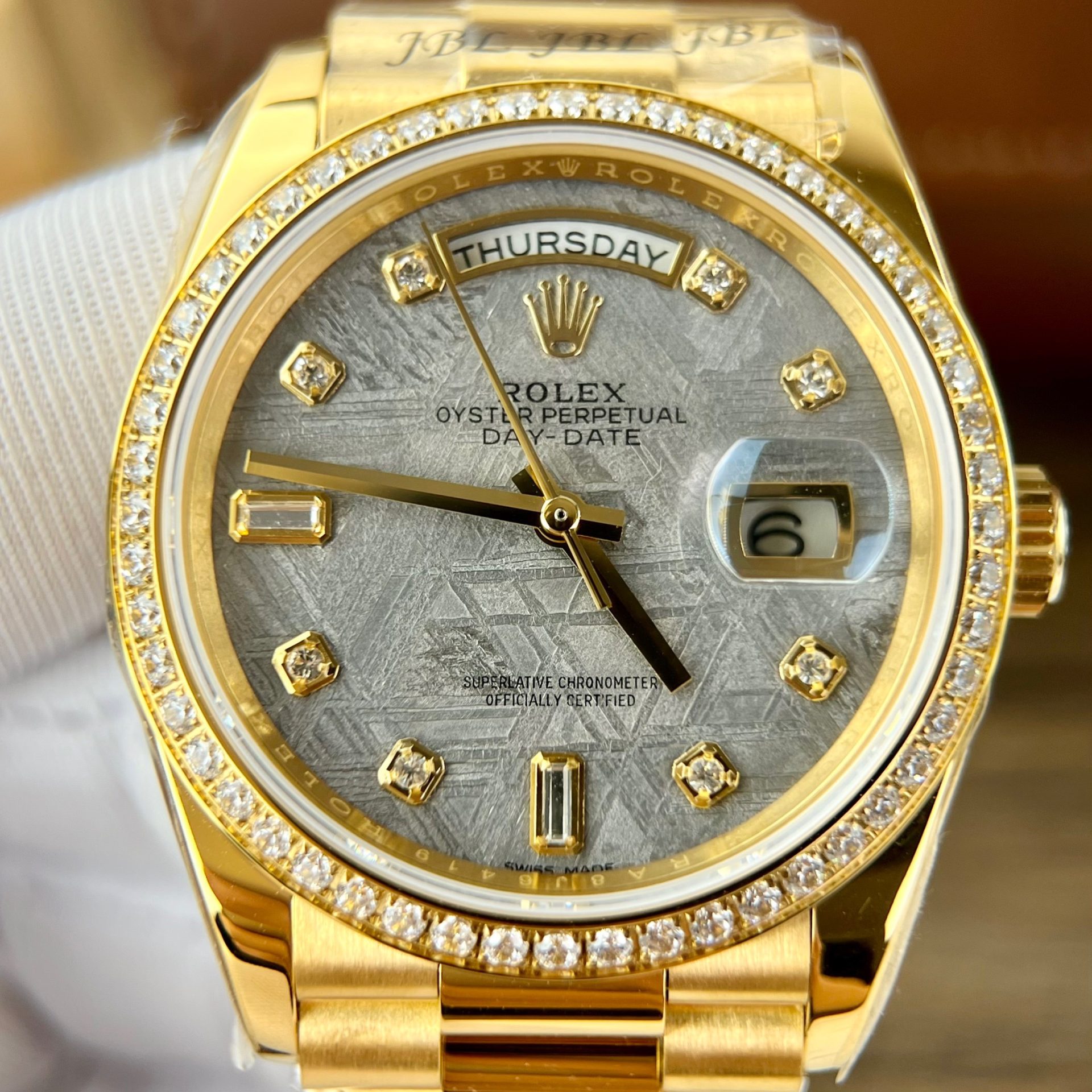 Rolex Fake Watch Day-Date Meteorite Dial RA Factory 36mm