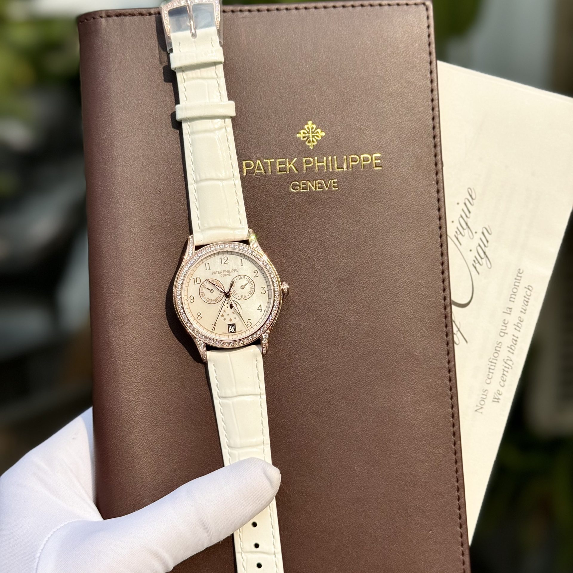 Patek Philippe Replica Watch Complications 4947R White Leather Strap 38mm