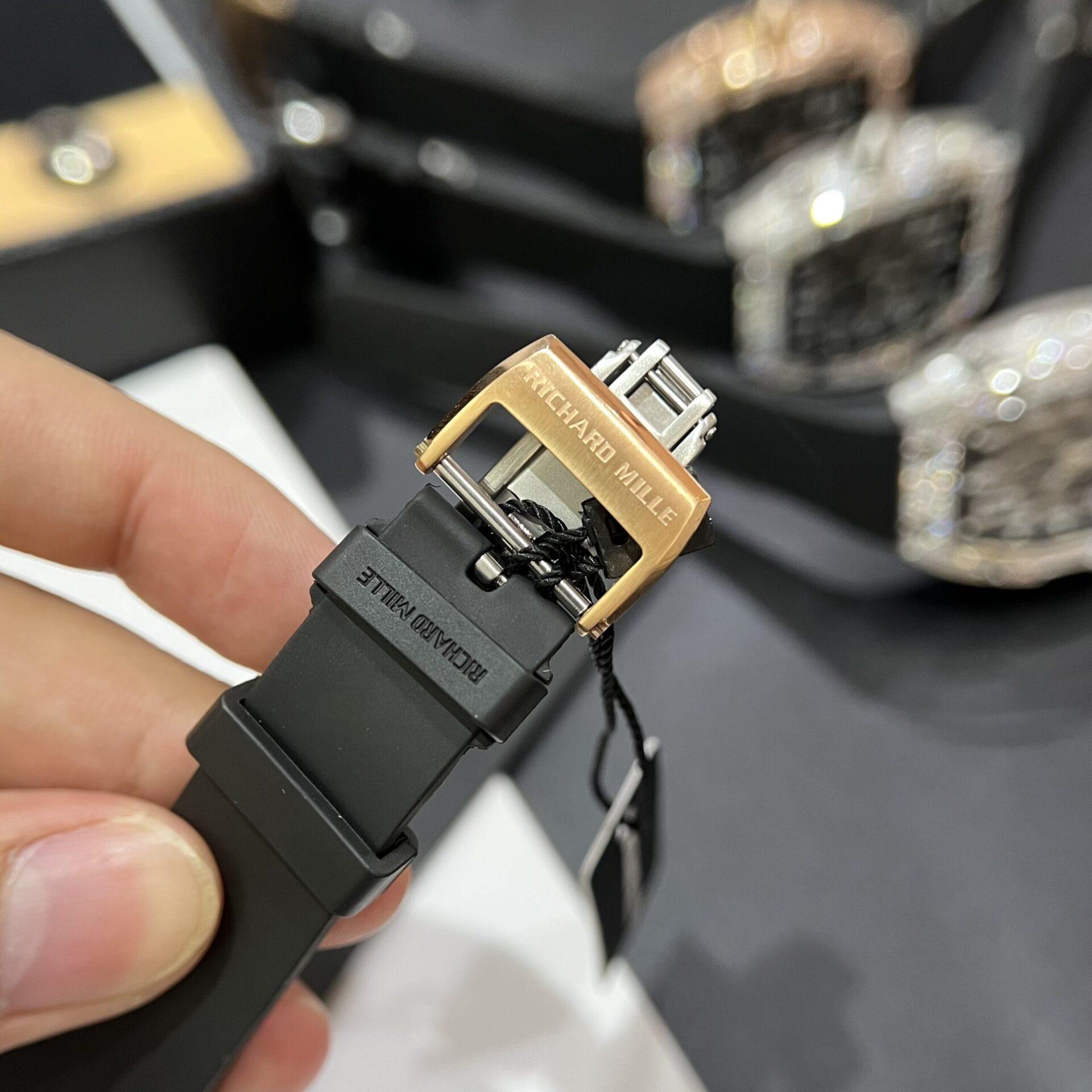 Richard Mille RM67-01 Replica Watch Rose Gold Rubber Strap 40mm