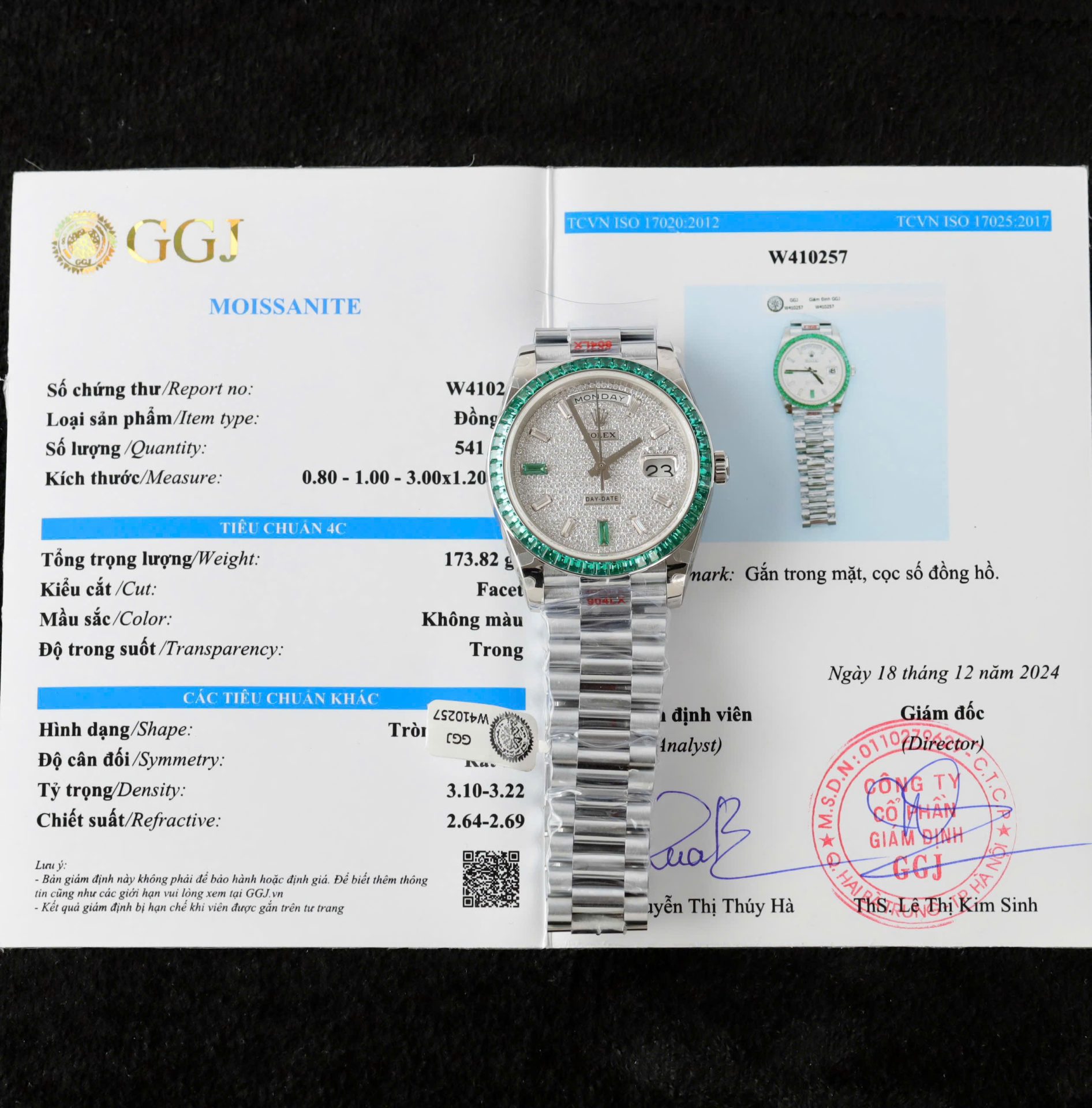 Rolex Day-Date Men Replica Watch Diamonds Moissanite + Sapphire Baguette Custom 40mm