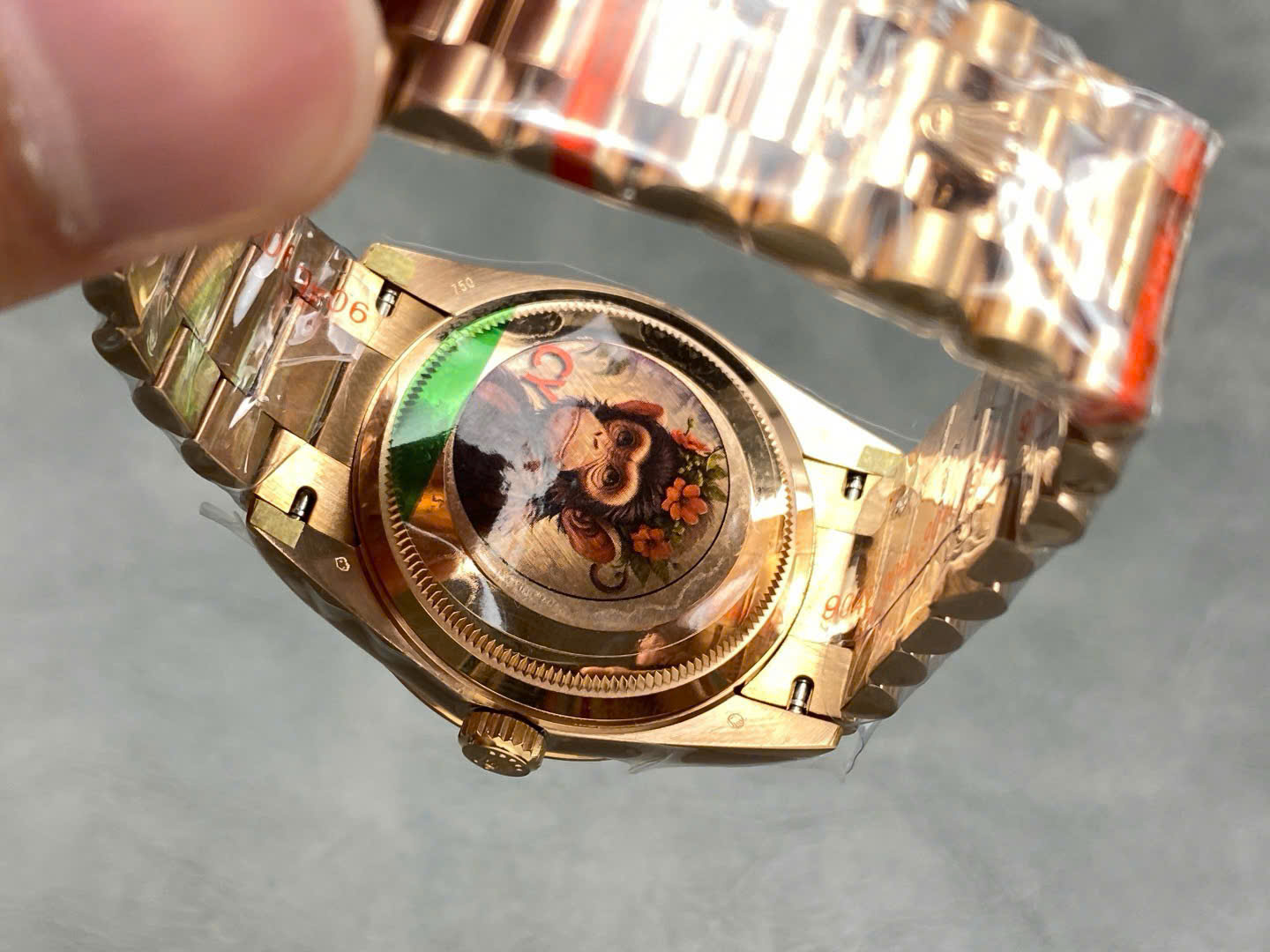 Rolex Day-Date 128235 Puzzle Emoji Jigsaw Motif Dial Best Replica Watches 36mm