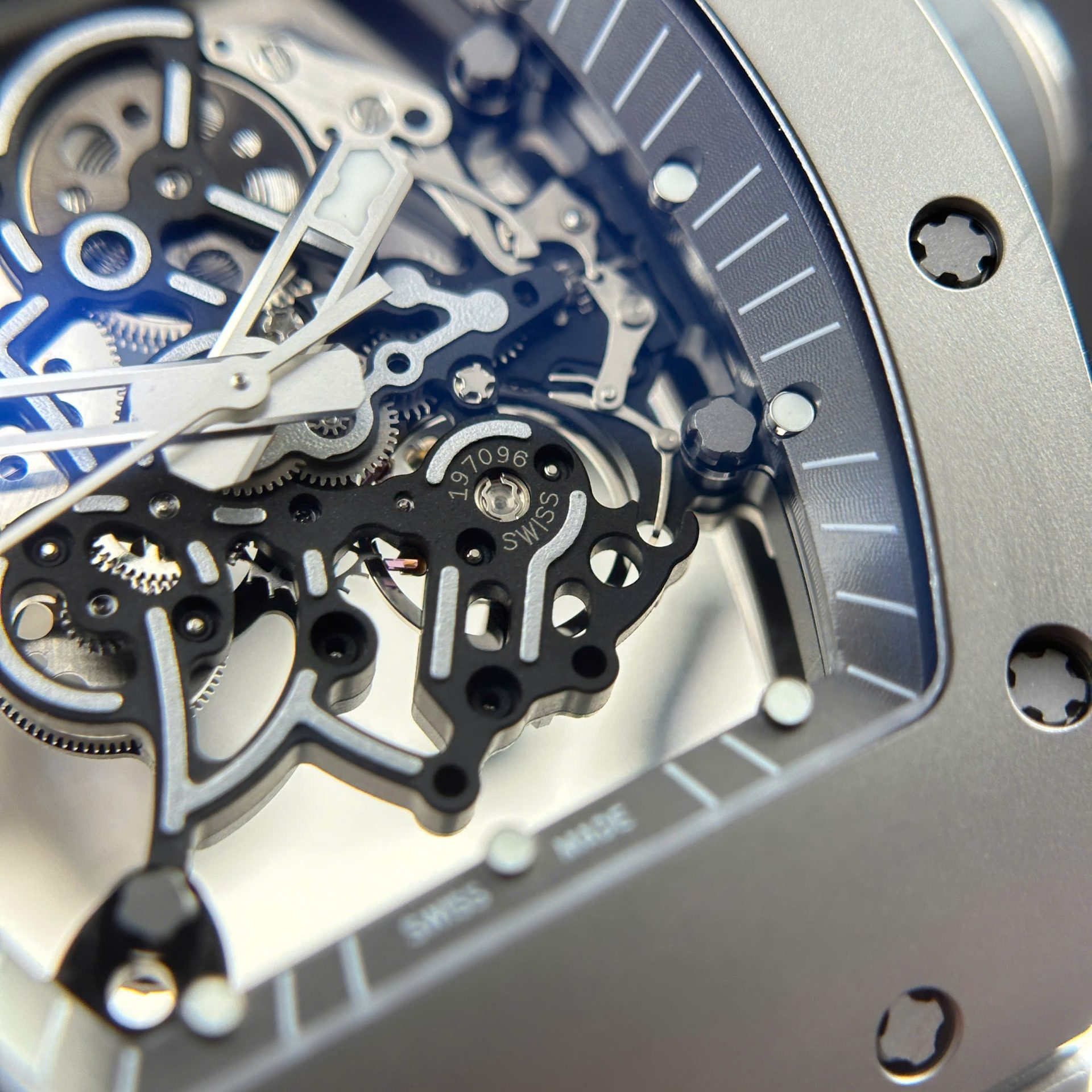 Richard Mille Best Copies Watch RM055 Bubba Watson Grey Ceramic Rubber Strap ZF Factory 42.7 49.9mm