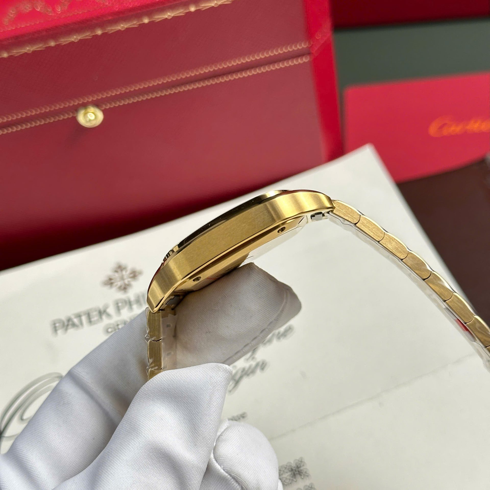 Cartier Santos Womens White Dial Best Replica Watch BV Factory 35.2mm