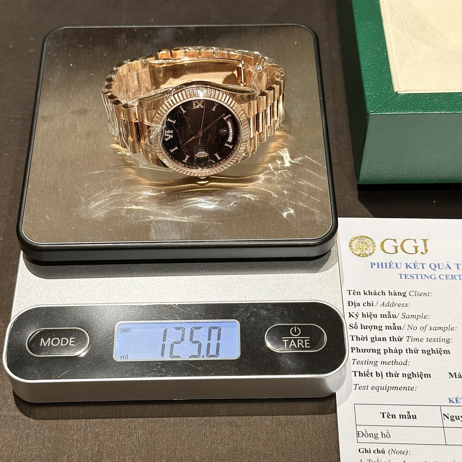 Rolex Rep 11 Watch Day-Date Rose Gold Wrapped Lava Dial 40mm
