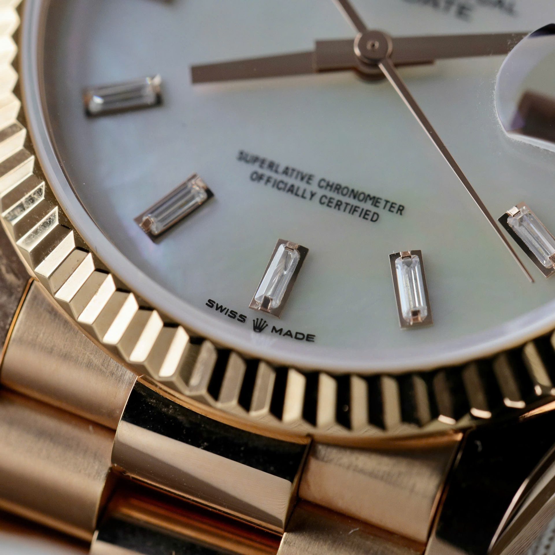 Rolex Day-Date Dial Mother Of Pearl Best Replica Watch Custom Gold Wrapped 36mm