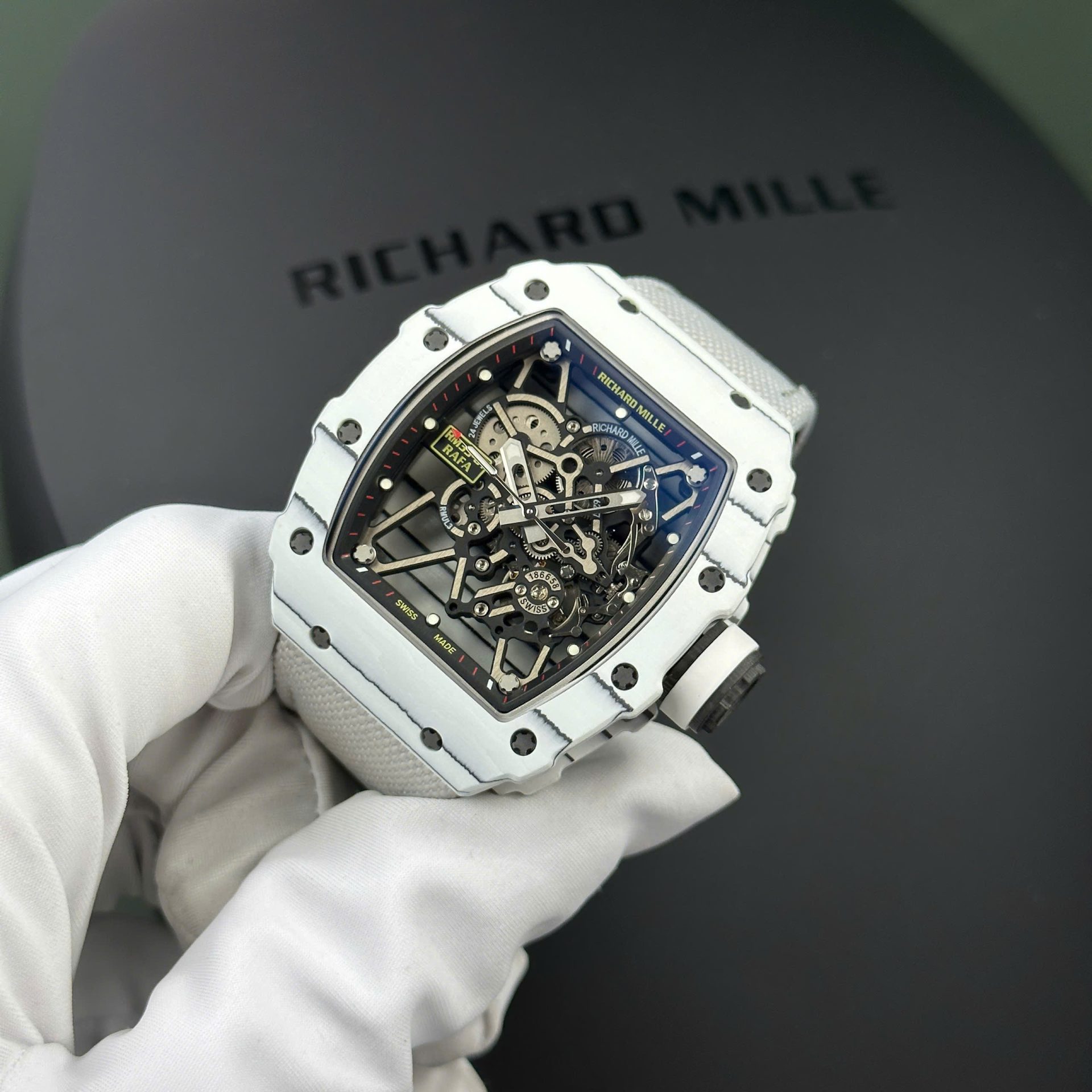 Richard Mille RM35-01 Rafael Nadal Red Rubber Strap Replica 1:1 Watch BBR Factory 42mm