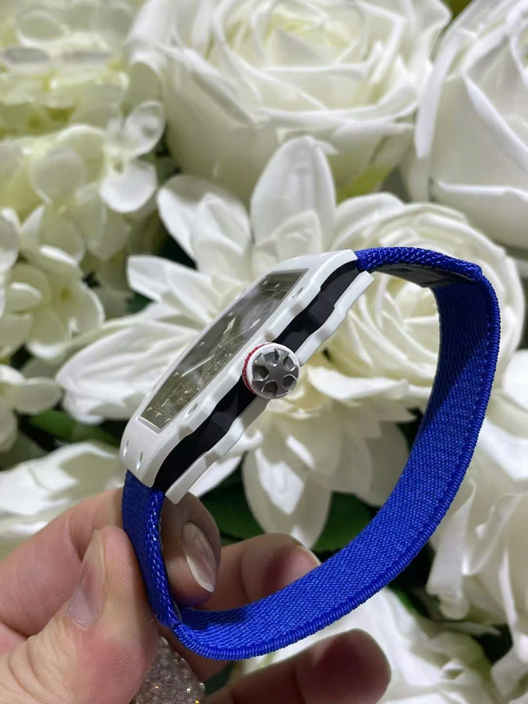 Richard Mille Best Replica Watch RM67-02 White Carbon Weight 37 Grams 38.7×47.52mm