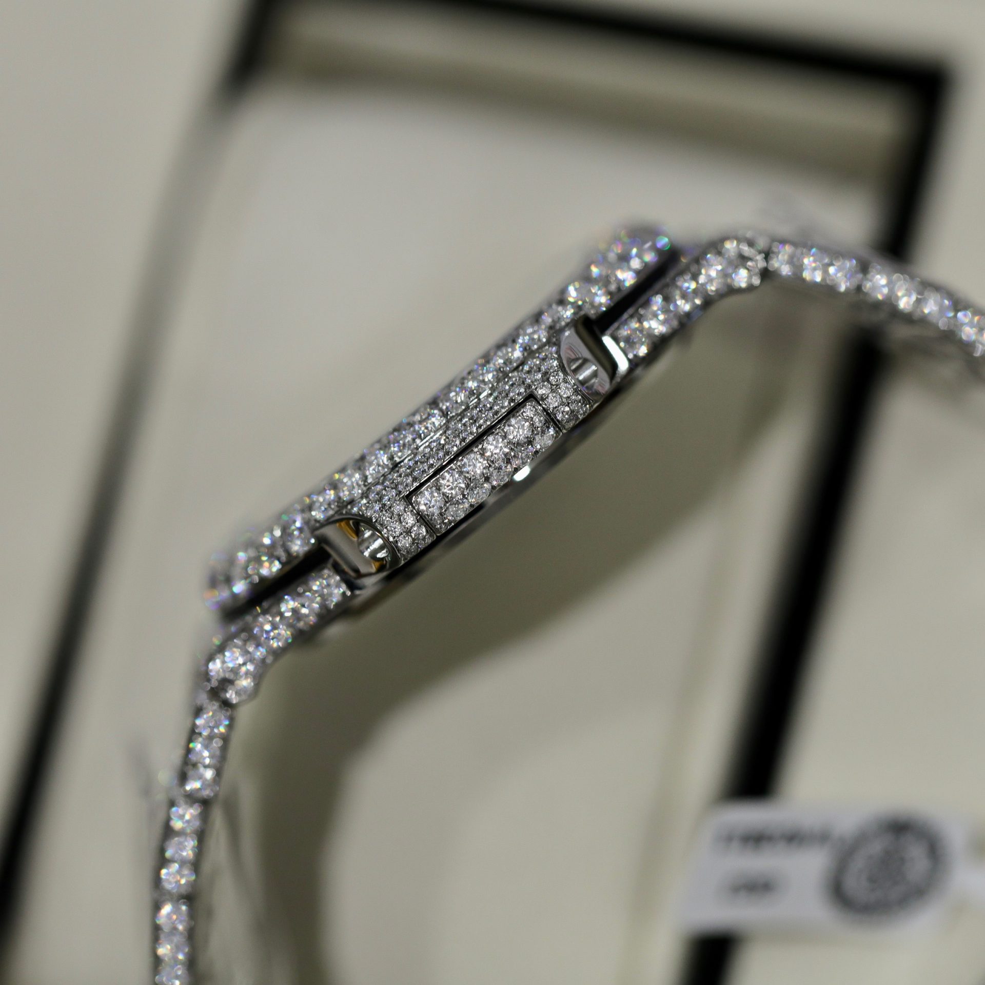 Patek Philippe Best Replica Watch Nautilus 5719 Custom Full Moissanite Diamonds 40mm