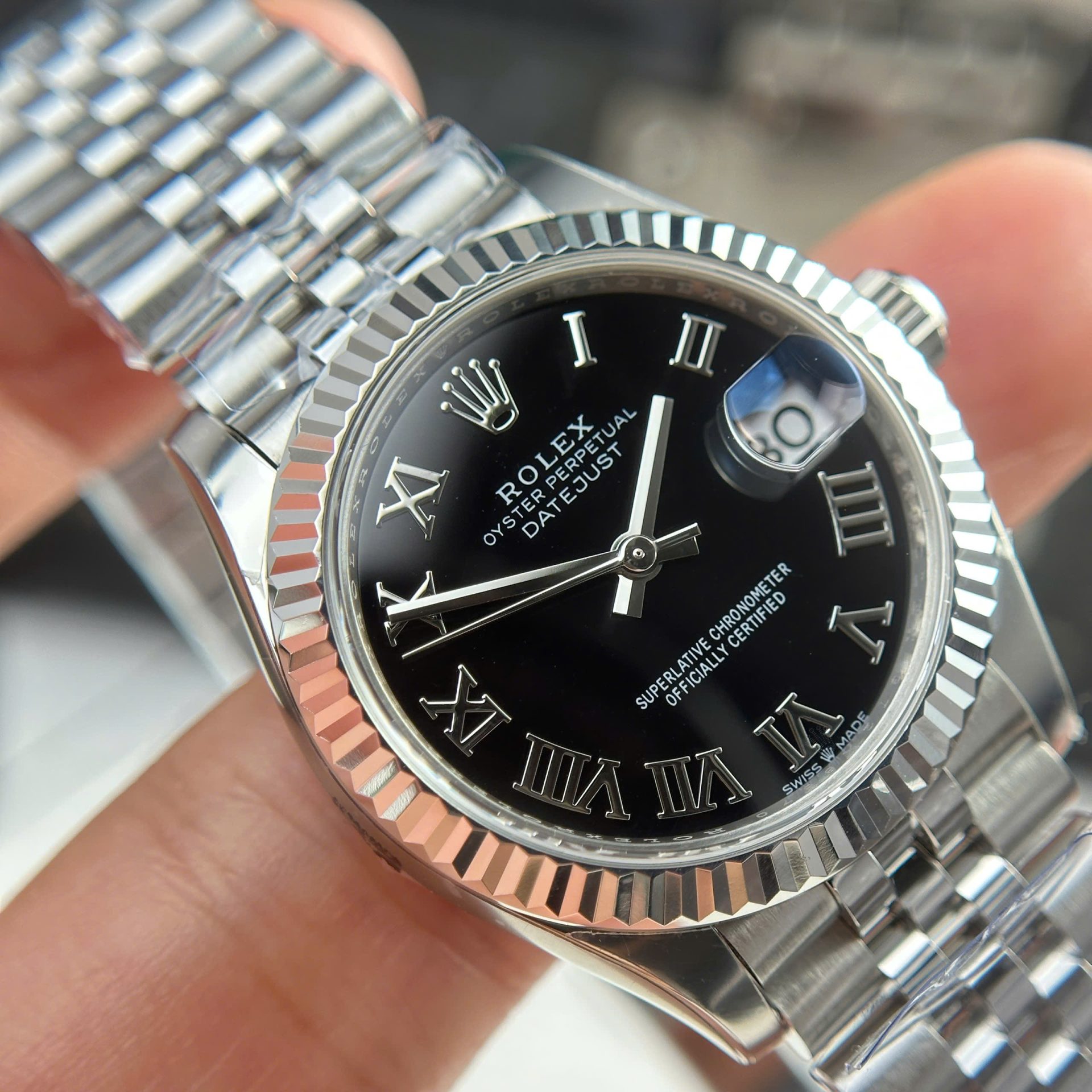Rolex DateJust Replica 11 Watch Dial Black Jubilee Strap THB Factory 31mm