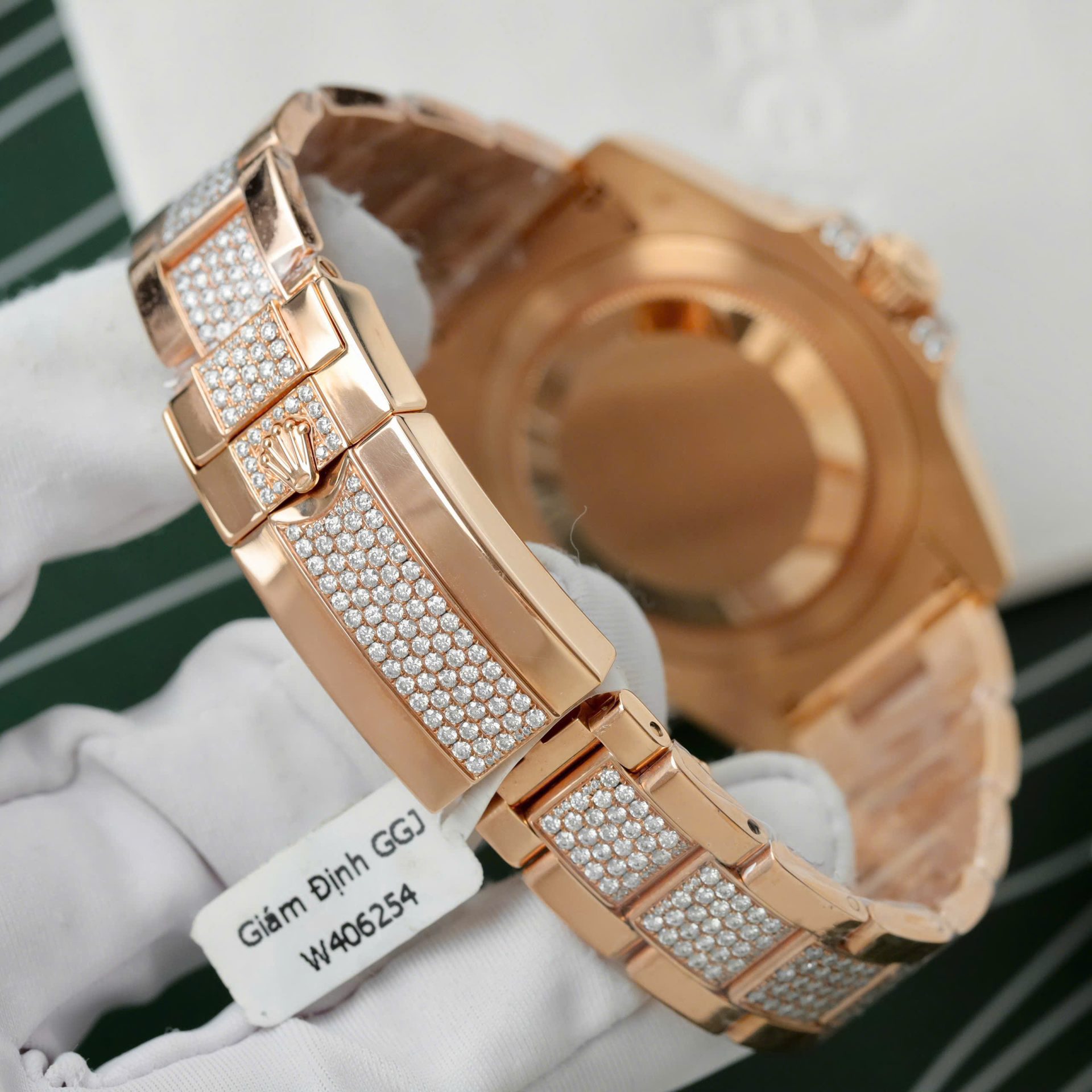 Rolex GMT-Master II 126755 SARU-DIAO Gold Wrapped Moissanite Sapphire Replica Watch 40mm