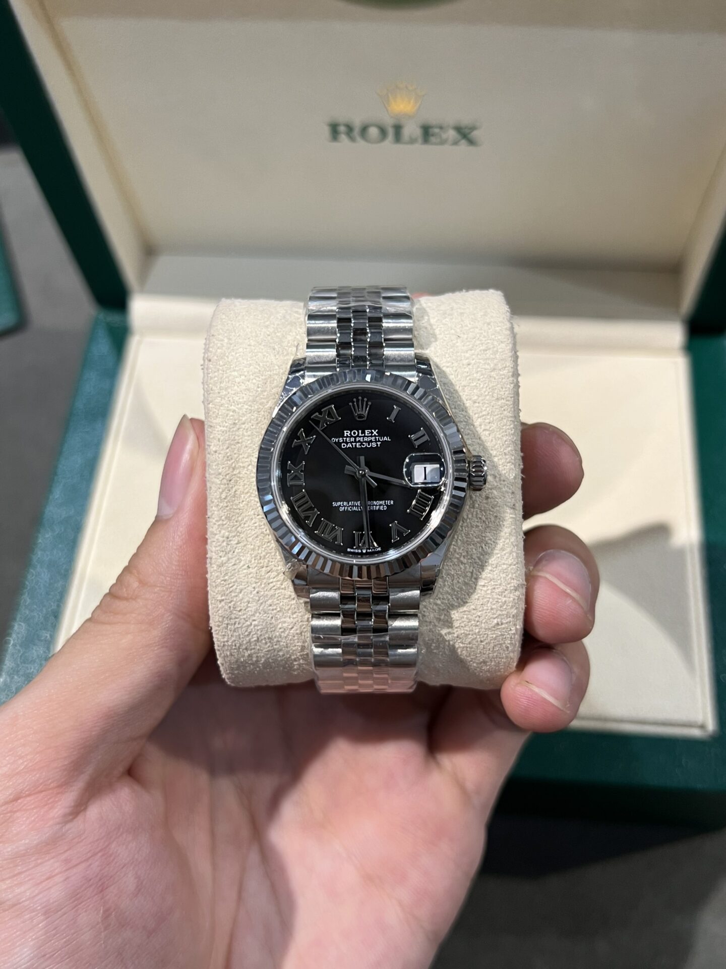 Rolex Replica Watch DateJust Womens Black Dial 31mm