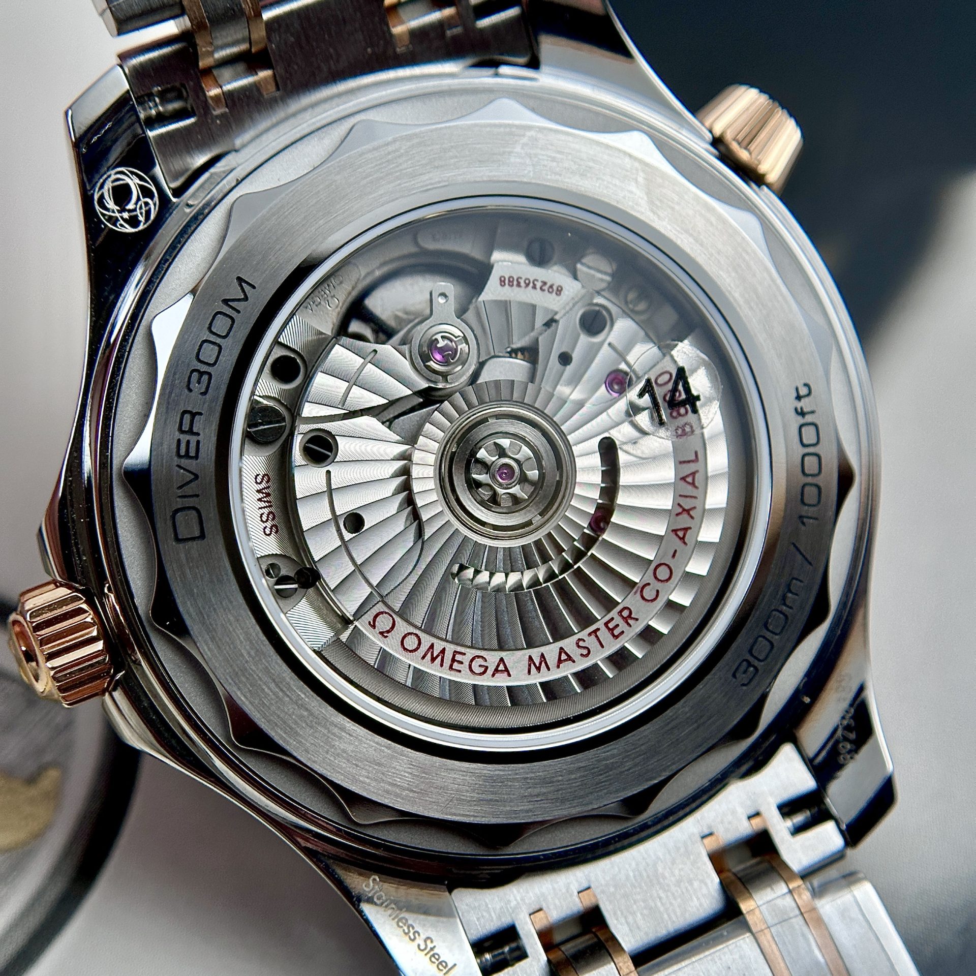 Omega Replica Watch Seamaster Demi Rose Gold Dial Blue VS Factory 42mm