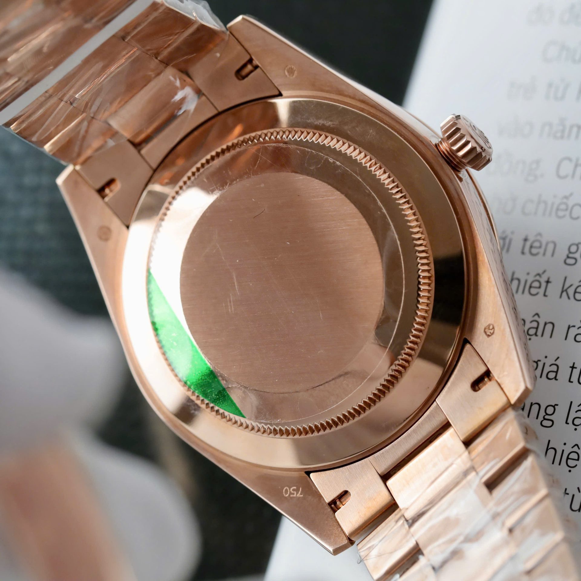 Rolex Day-Date Chocolate Dial Copies Watches Gold Wrapped + Moissanite Dial Markers Custom 40mm