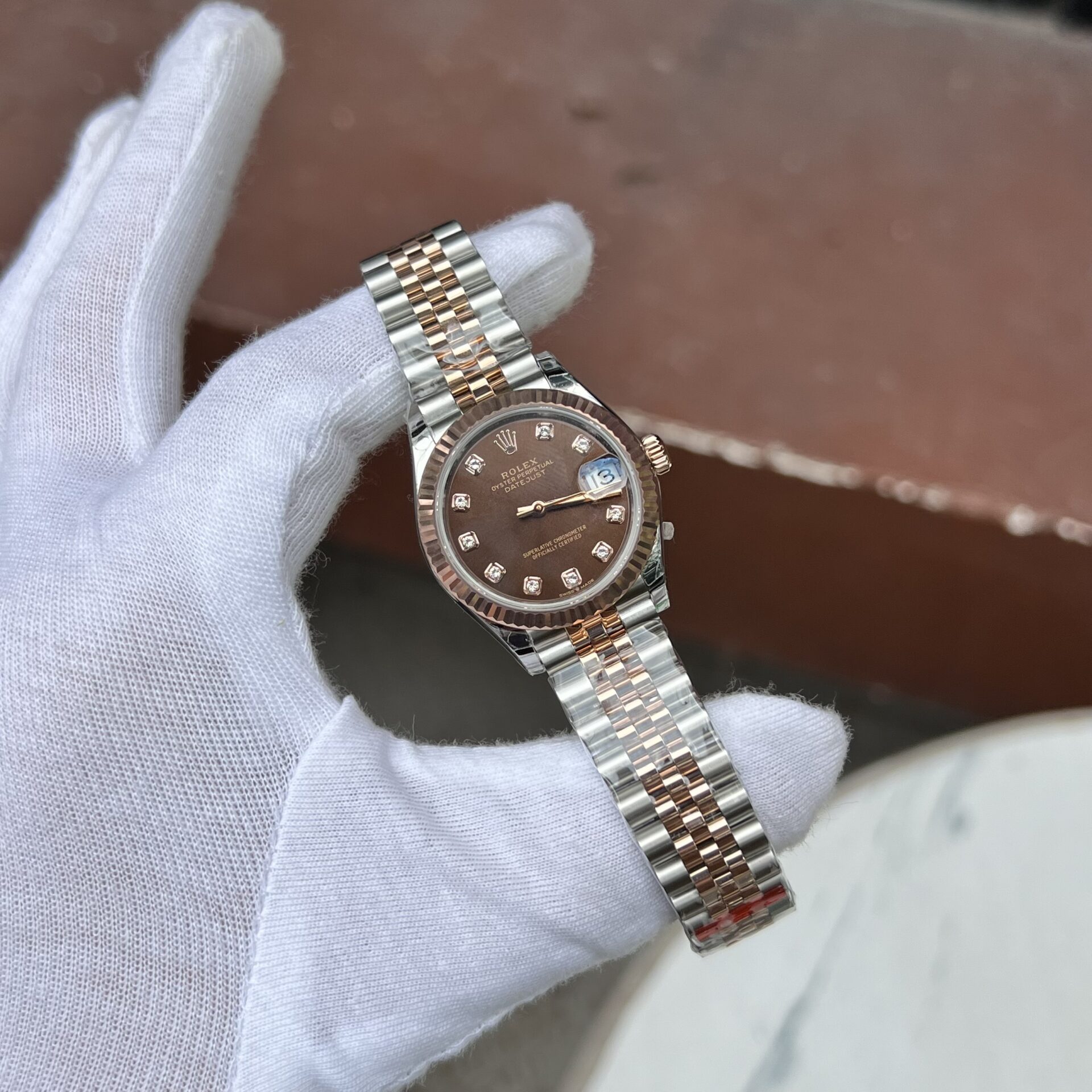 Rolex DateJust Best Replica Watch Chocolate Dial EW Factory 31mm