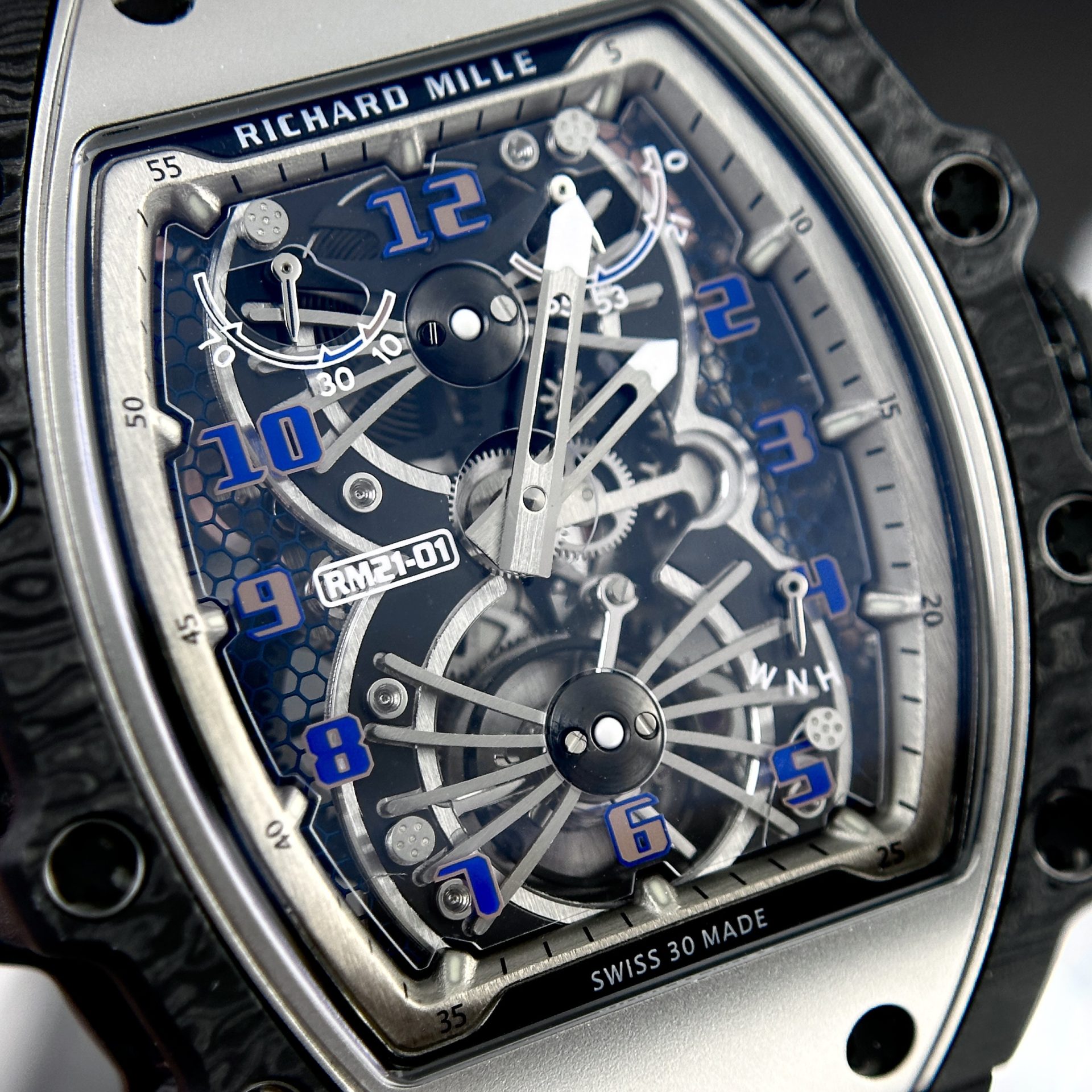 Richard Mille Replica Watch RM21-02 Tourbillon Aerodyne Rubber Strap 43mm