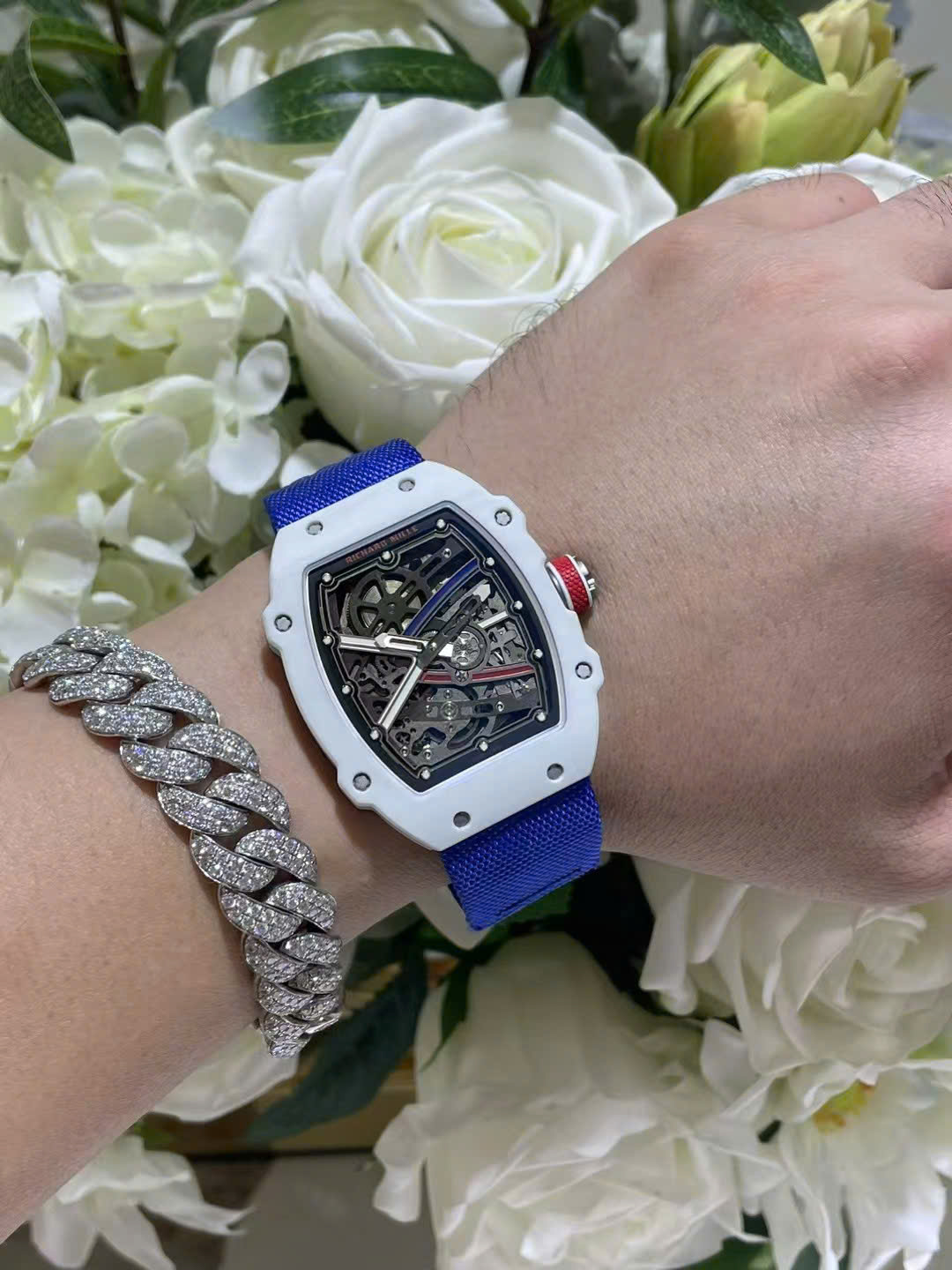 Richard Mille Best Replica Watch RM67-02 White Carbon Weight 37 Grams 38.7×47.52mm