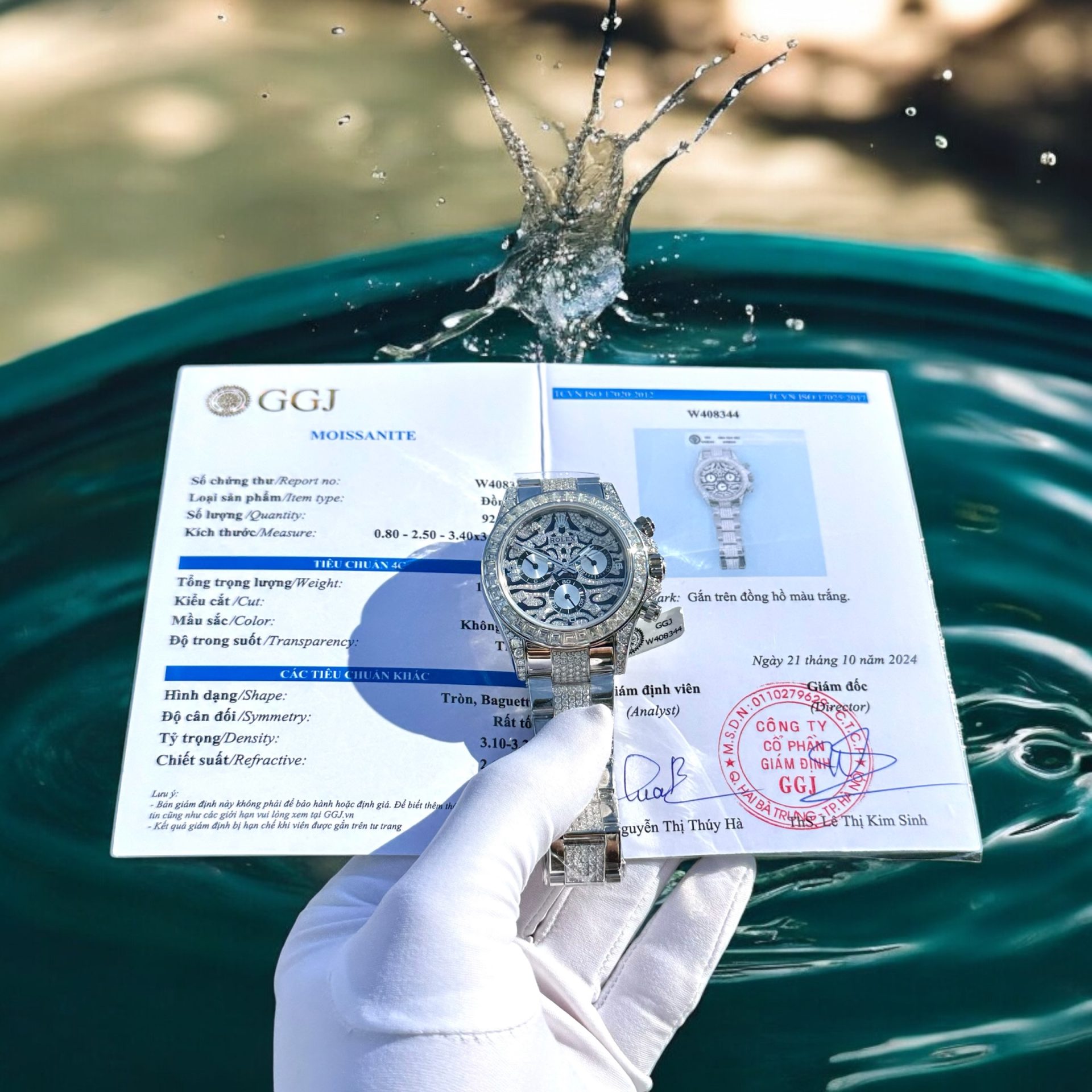 Rolex Cosmograph Daytona Eye Of The Tiger Customs Moissanite Diamonds Replica Watch 40mm