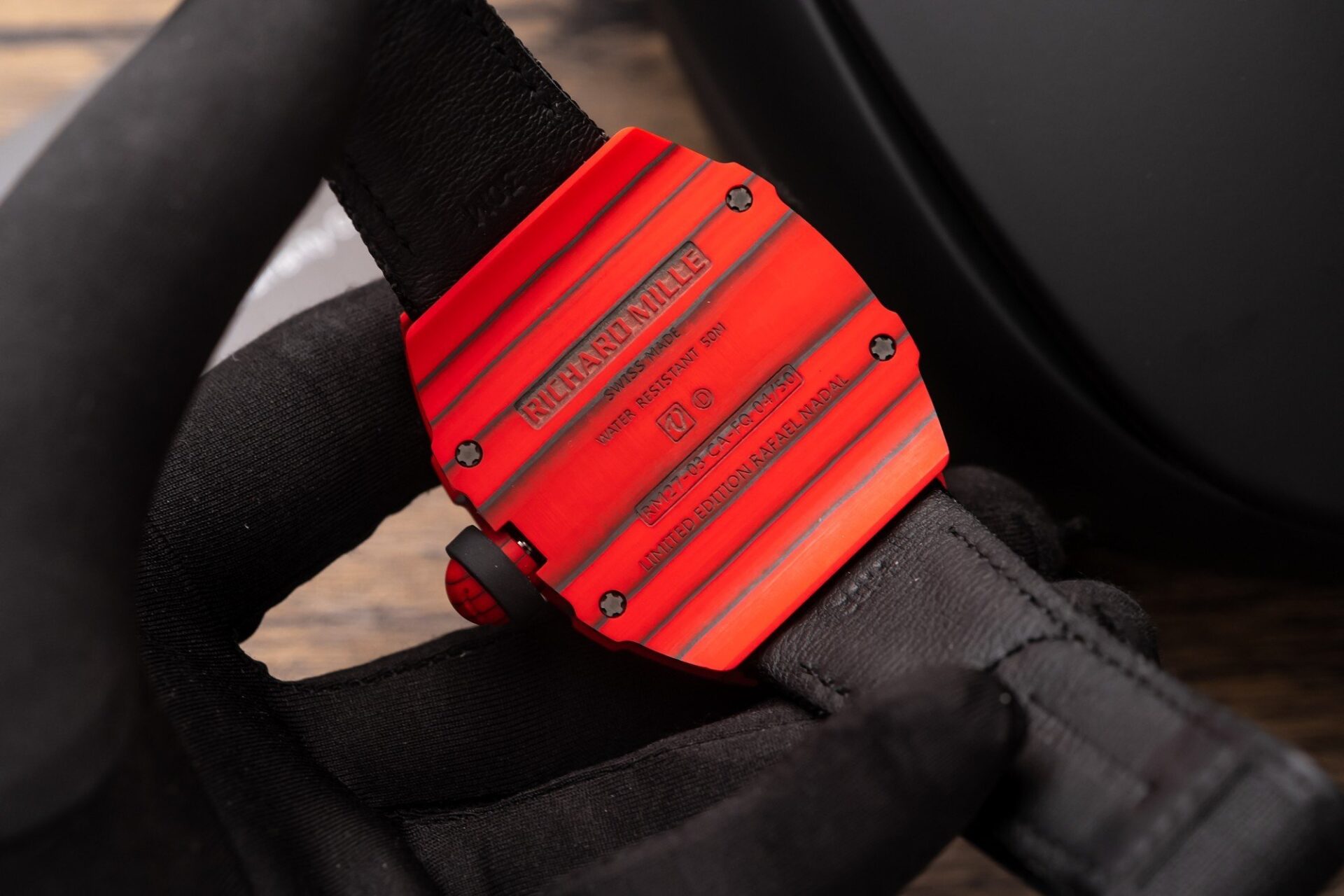 Richard Mille Replica Watch RM27-03 Tourbillon Rafael Nadal Red Carbon 44mm