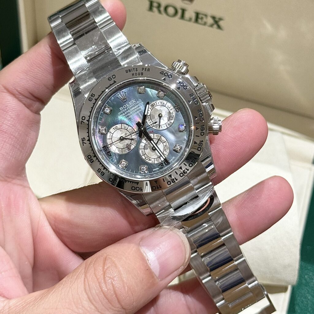 Rolex Daytona Mother Of Pearl And Moissanite Diamonds Dial Replica Watch BT Factory 40mm