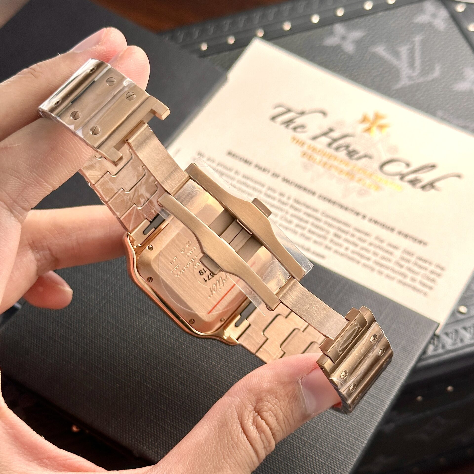 Cartier Santos Replica Watch Rose Gold BV Factory 39.8mm