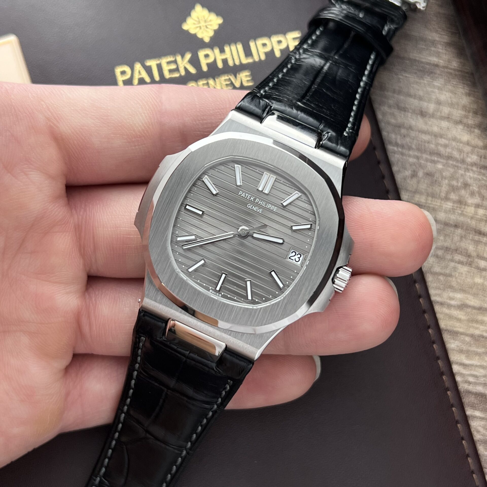 Patek Philippe Nautilus 5711 Replica Watch Gray Dial 3K 40mm