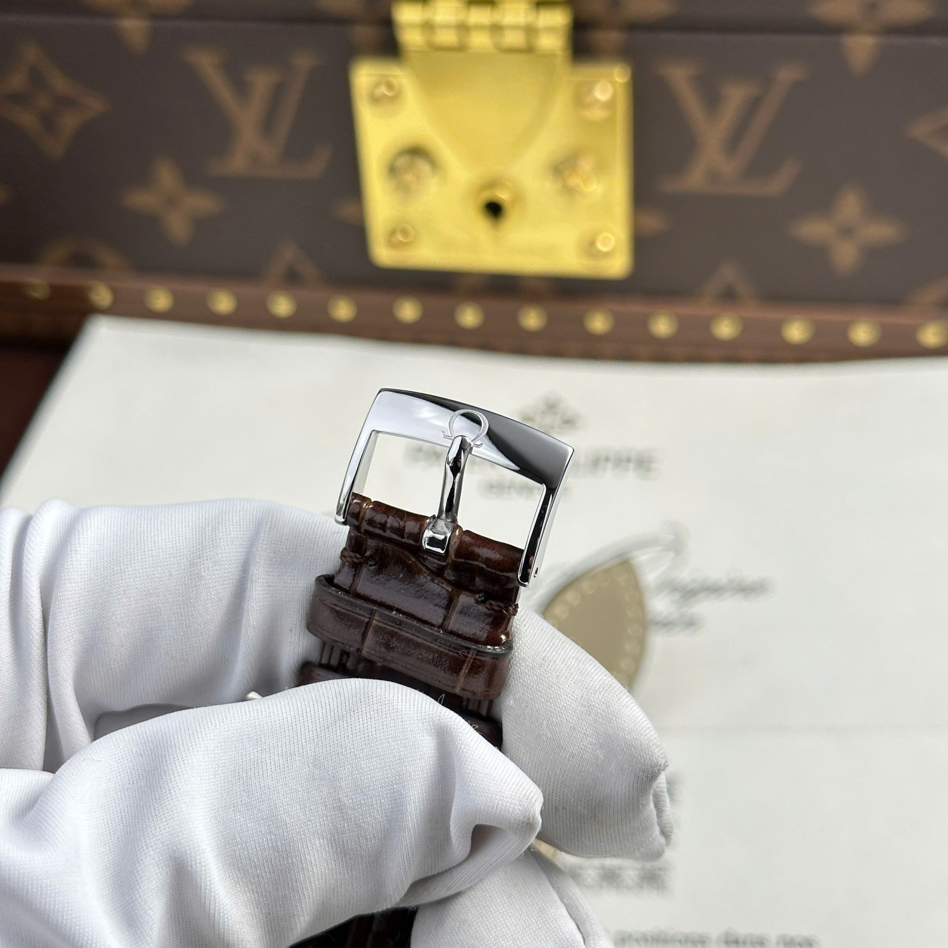 Omega De Ville Prestige Power Reserve Replica 11 Watch Yellow Dial Leather Strap 39.5mm