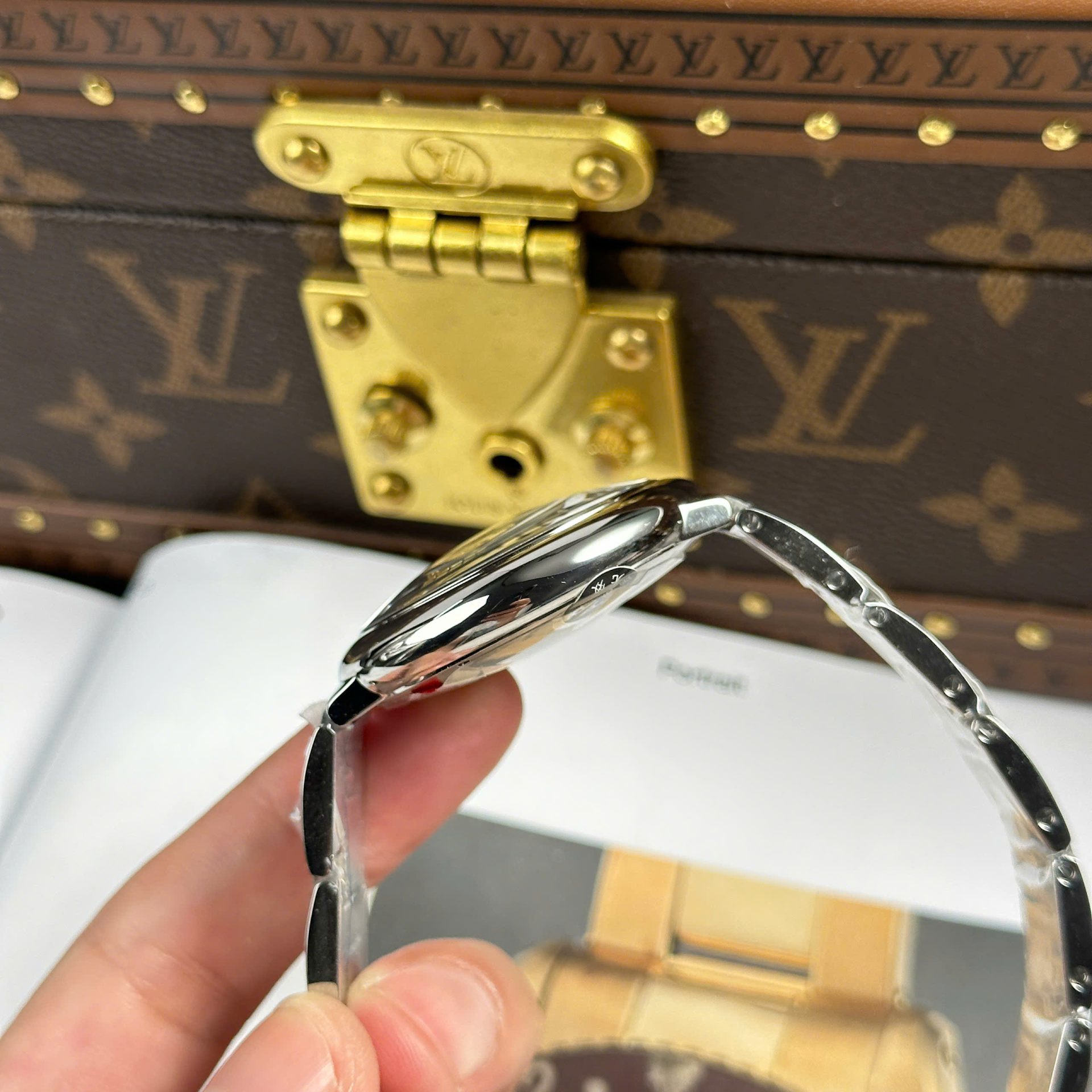 Cartier Ballon Bleu Best Copies Watch Brown Dial Metal Wire AF Factory 40mm