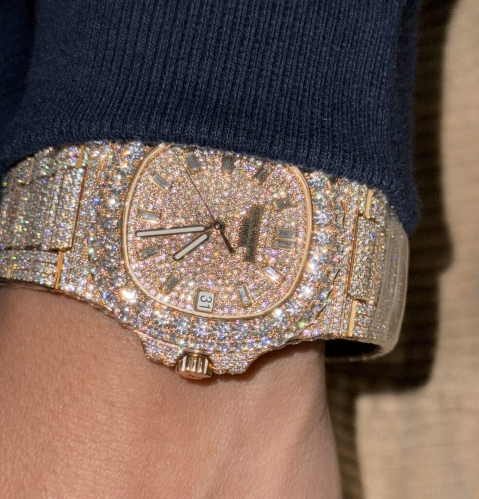 Patek Philippe Best Replica Watch Nautilus 5719 Gold Wrapped   Moissanite Diamonds Custom 40mm