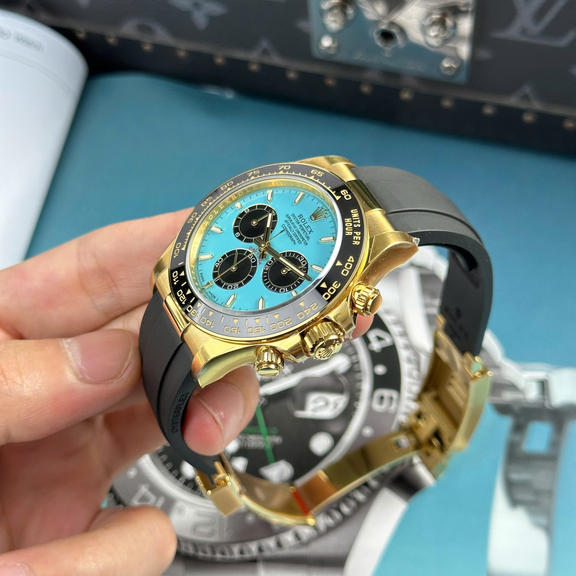 Rolex Cosmograph Daytona 126518LN Copies Watches Turquoise Blue Lacquer Dial THB Factory 40mm