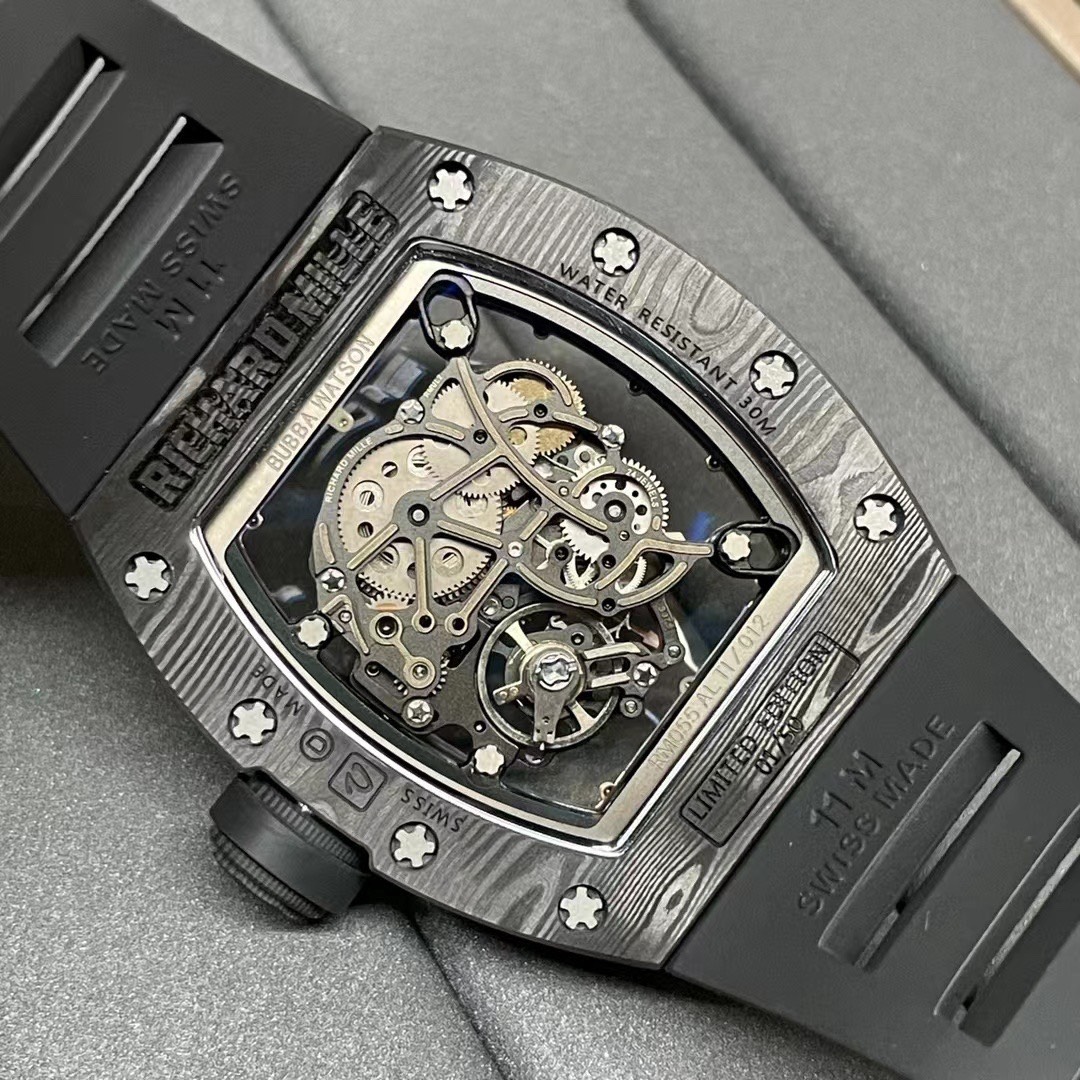 Richard Mille RM055 Carbon NTPT Replica 1:1 Watch Black BBR 45mm