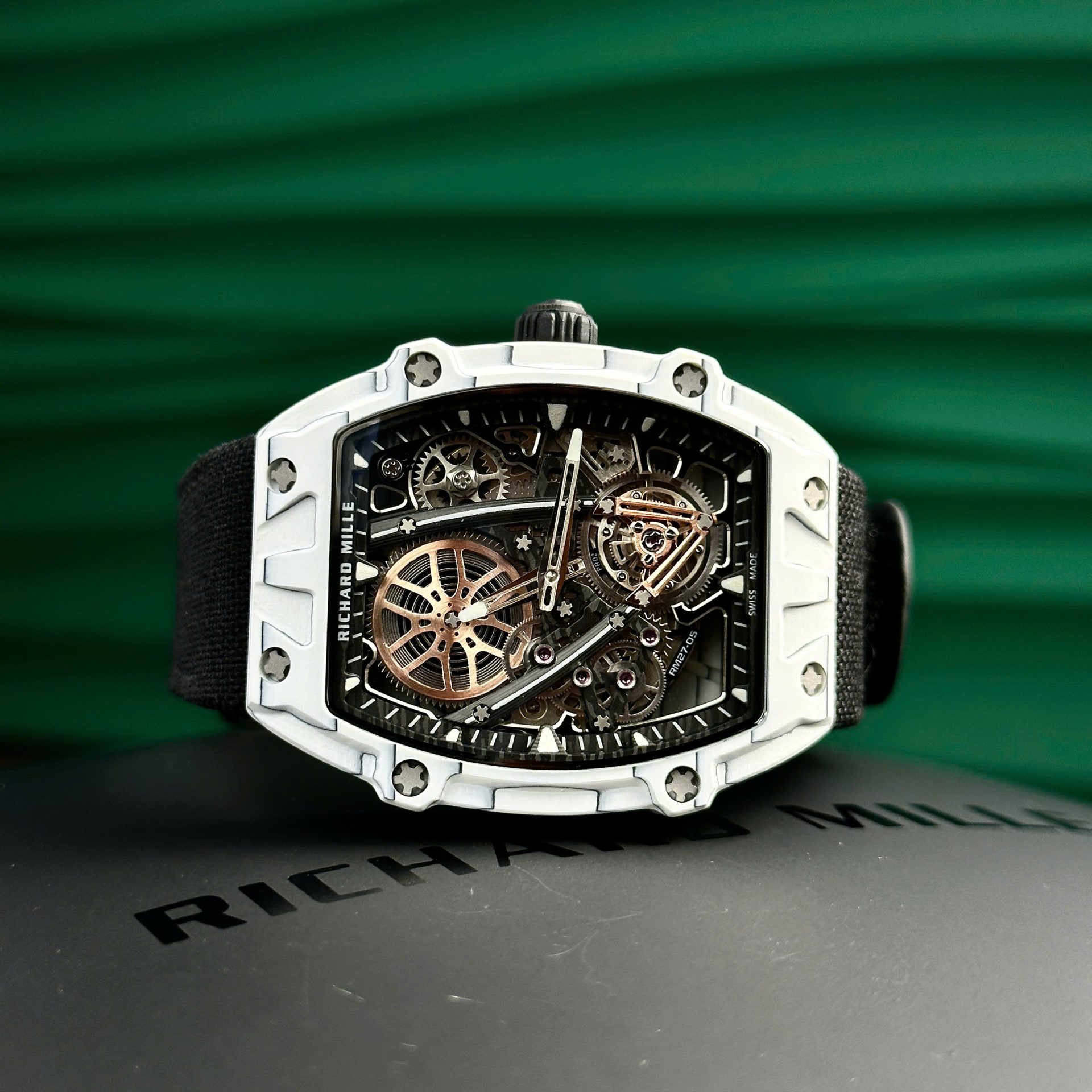 Richard Mille RM27-05 Rafael Nadal Replica Watch White Carbon Case 37.25×47.25mm