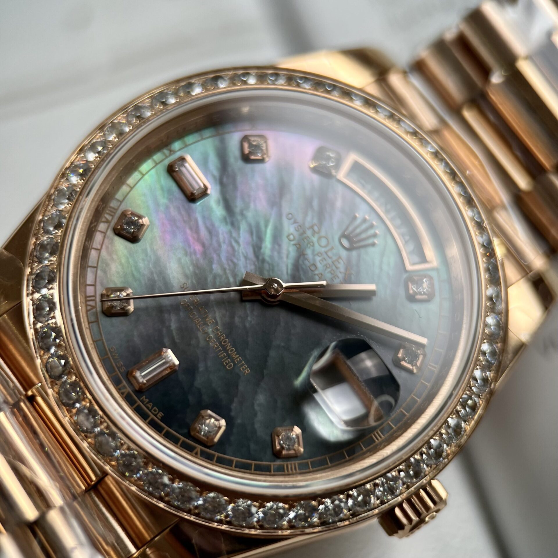 Rolex Day-Date Fake Watch Mother Of Pearl Dial TW Factory 40mm